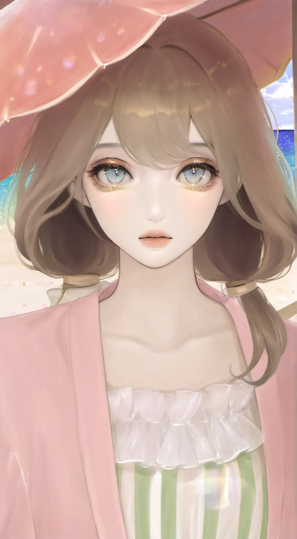 ai character: mha beach background