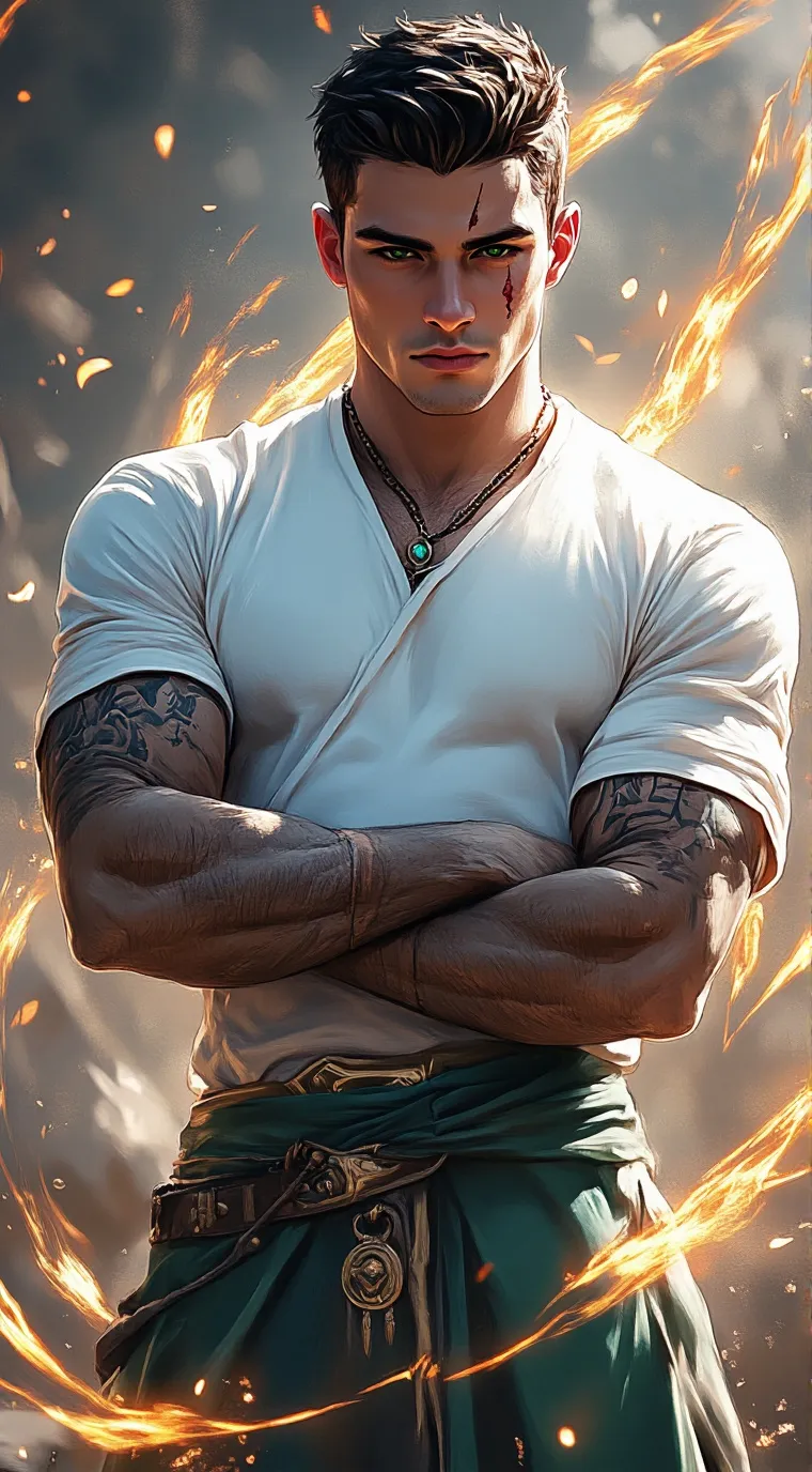 ai character: Lucas hordy background