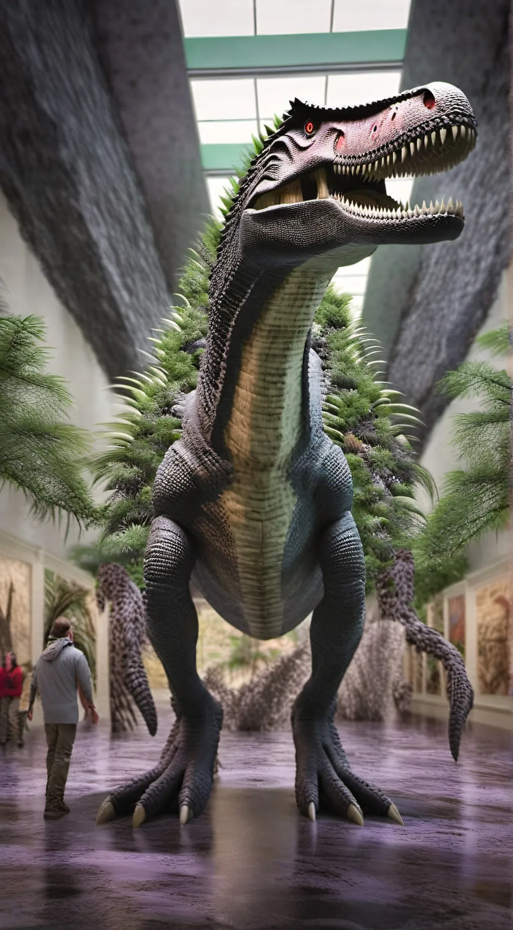 ai character: spinosaurus  background