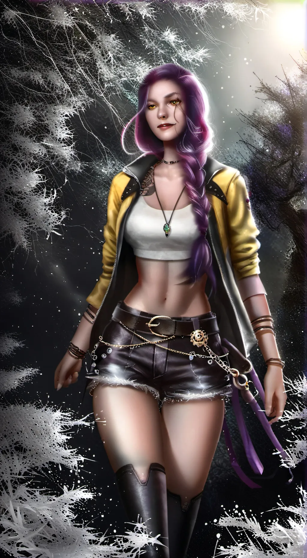 ai character: rujinu💜🖤🌓♠️ background