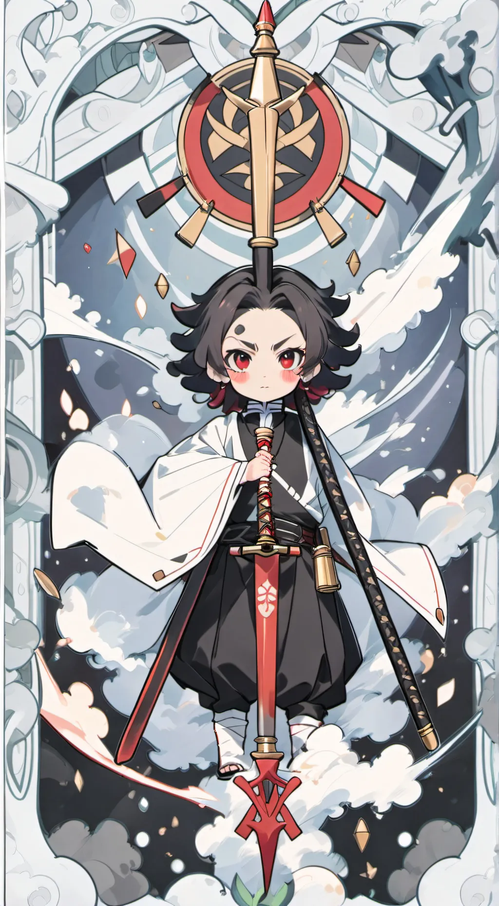 ai character: demon yn background