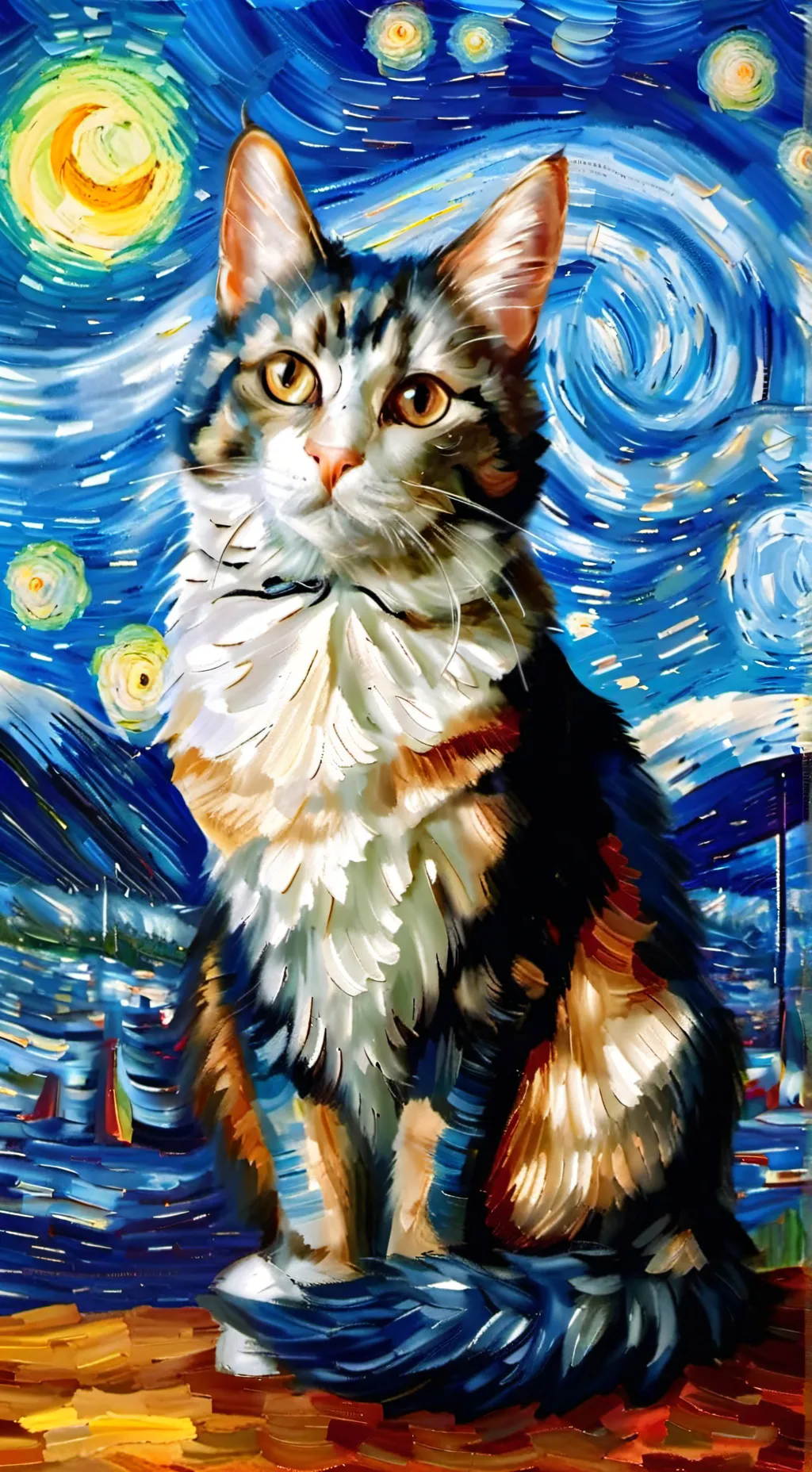 ai character: KAS THE CAT background