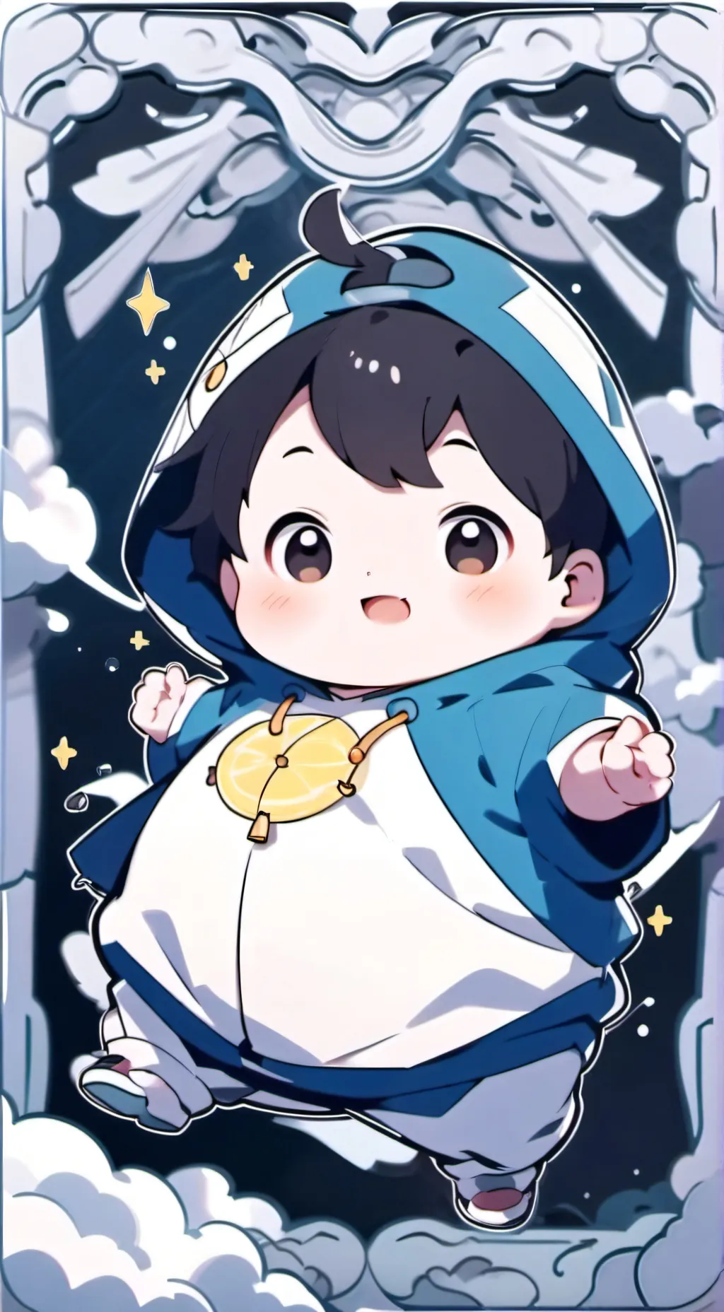 ai character: your fat son  background