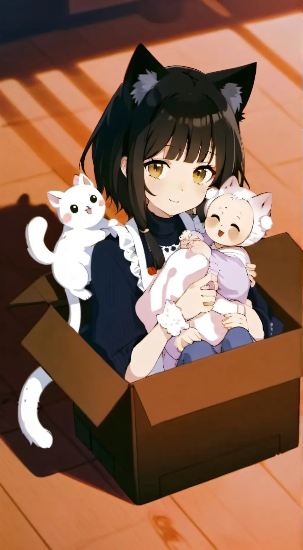 ai character: catgirl background