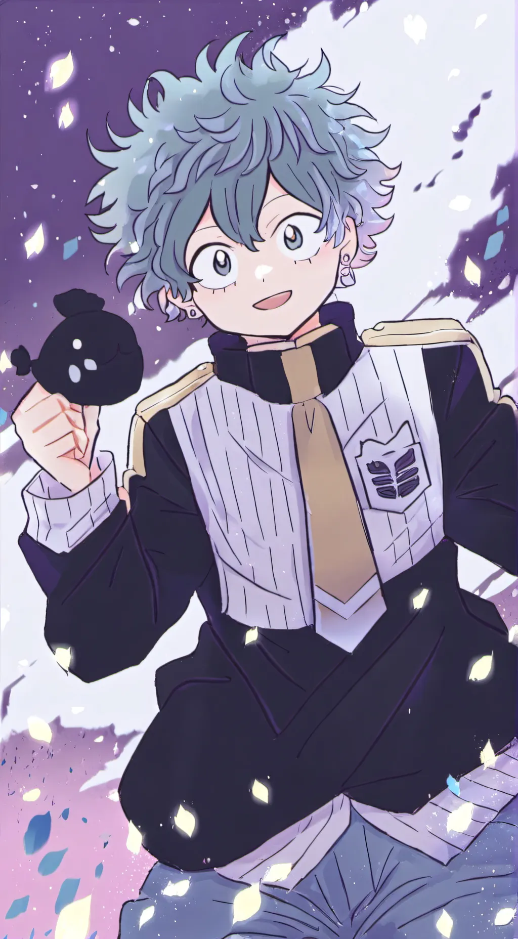 ai character: Deku cute surgery background