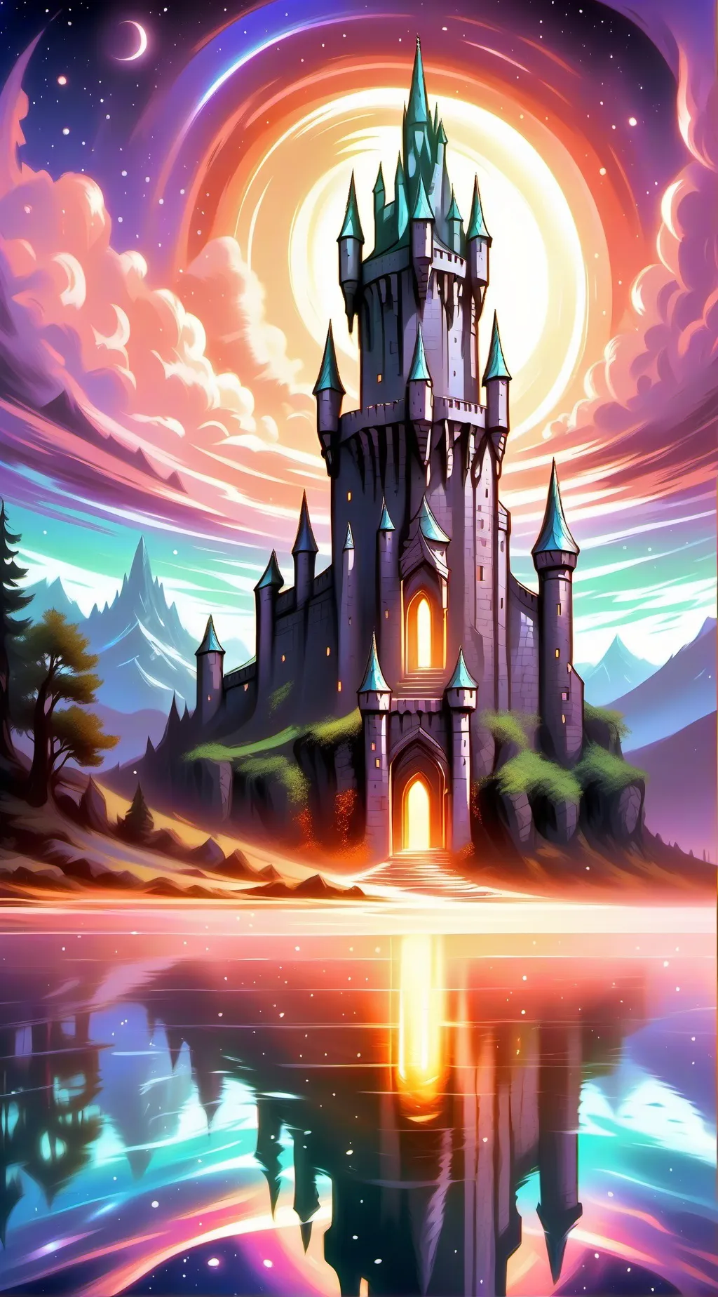 ai character: School good+evil background