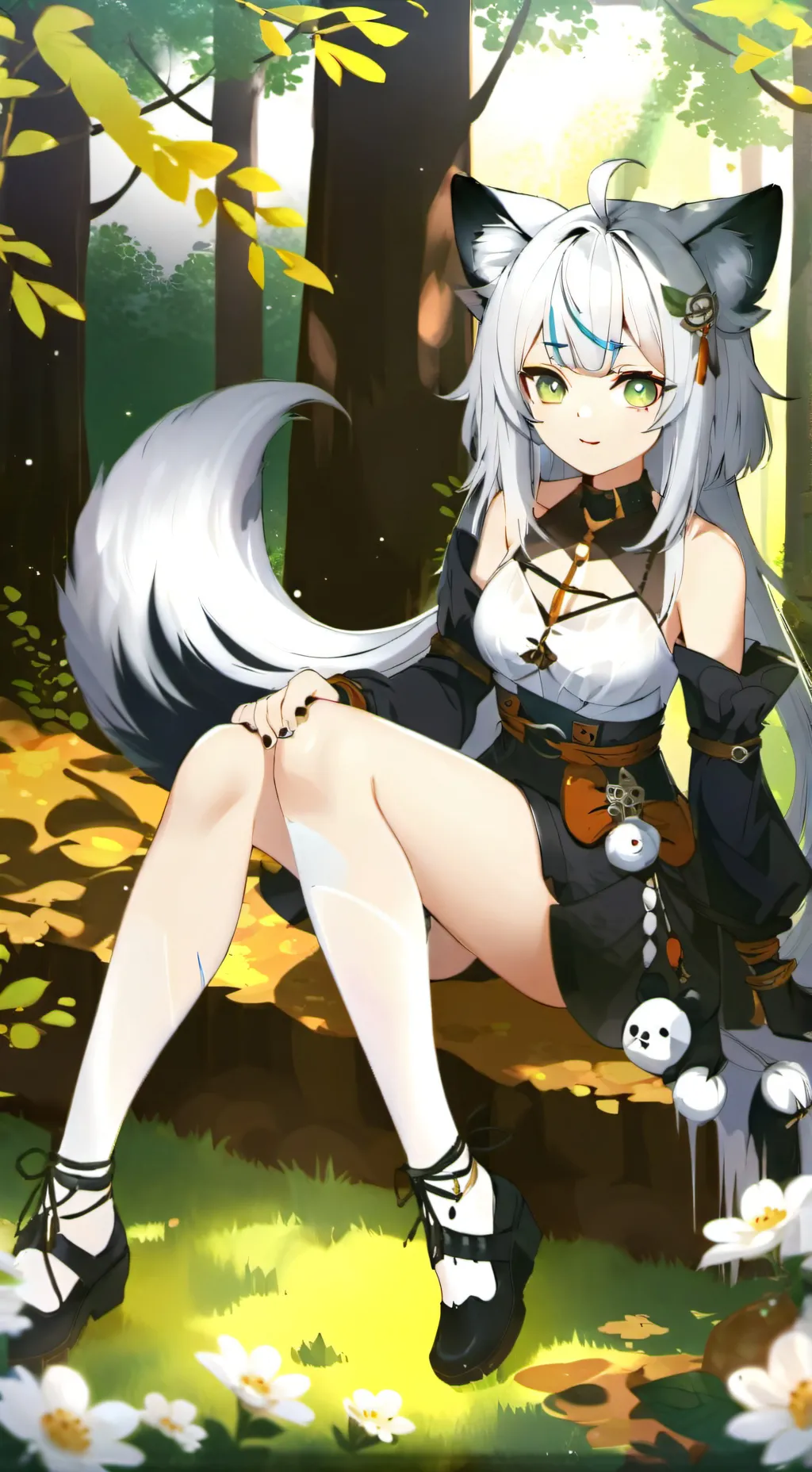 ai character: Skunk girl  background