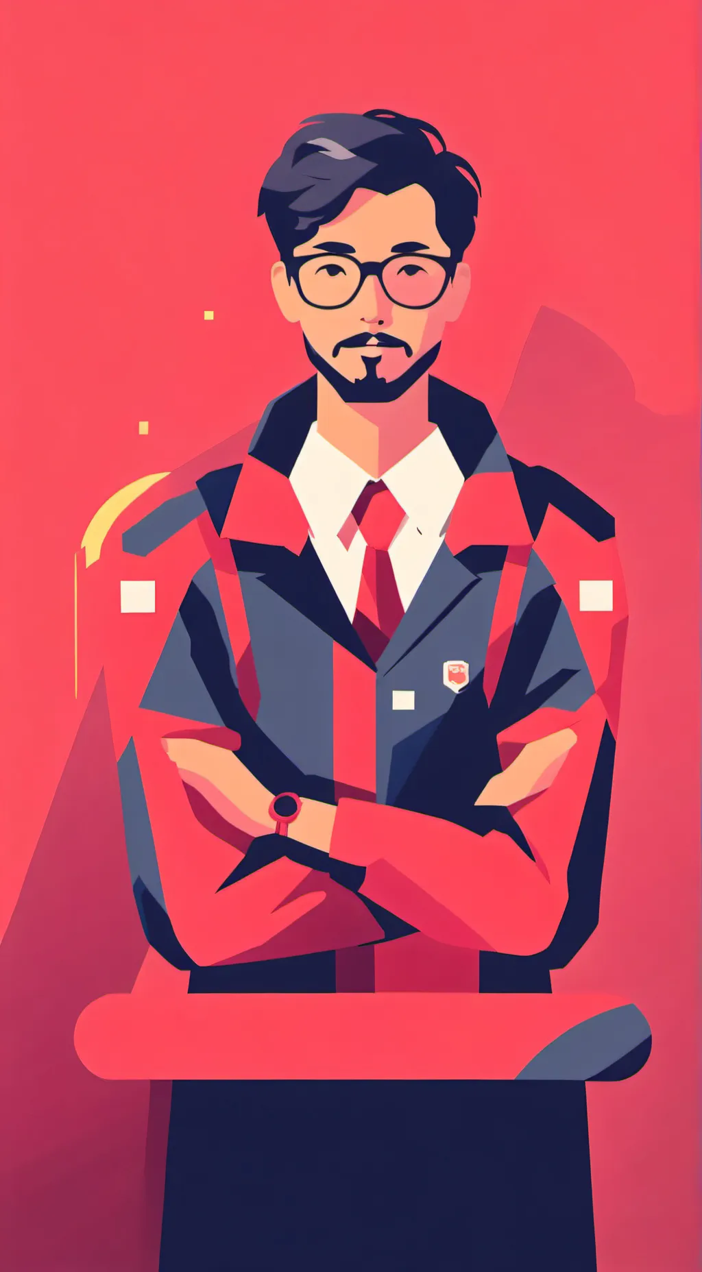 ai character: Get a job lazy background