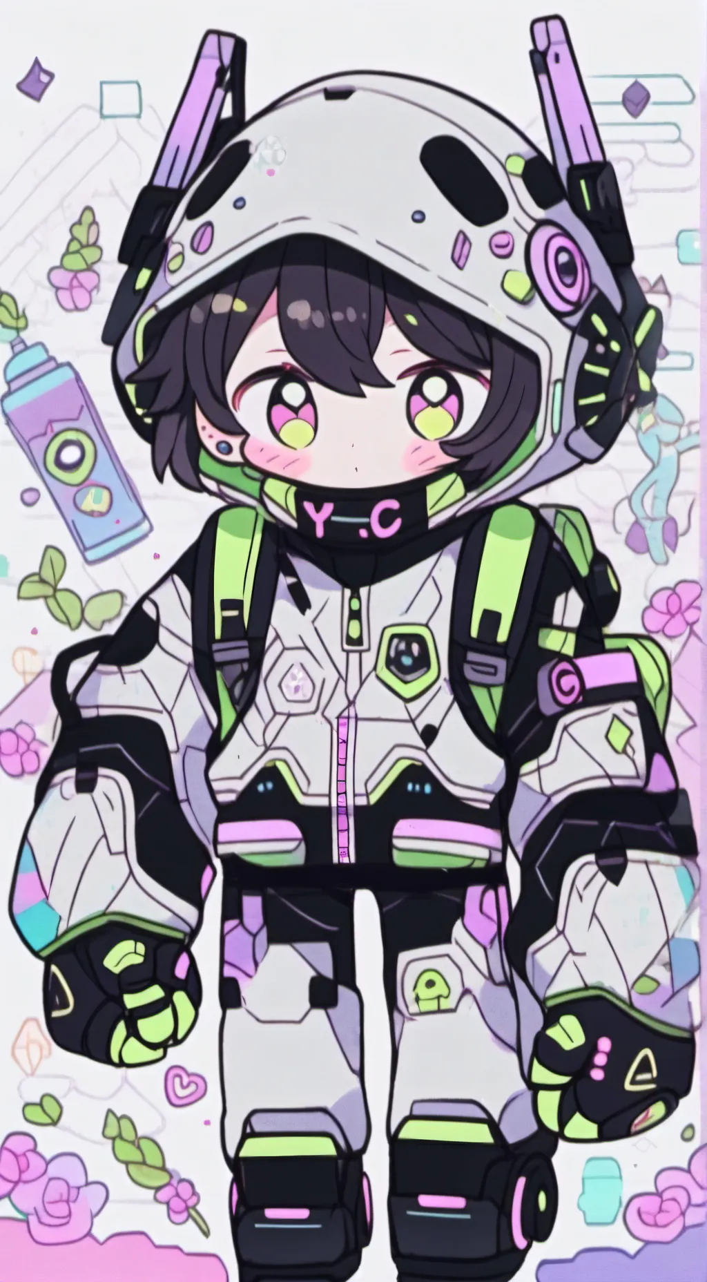 ai character: ai helper bot background