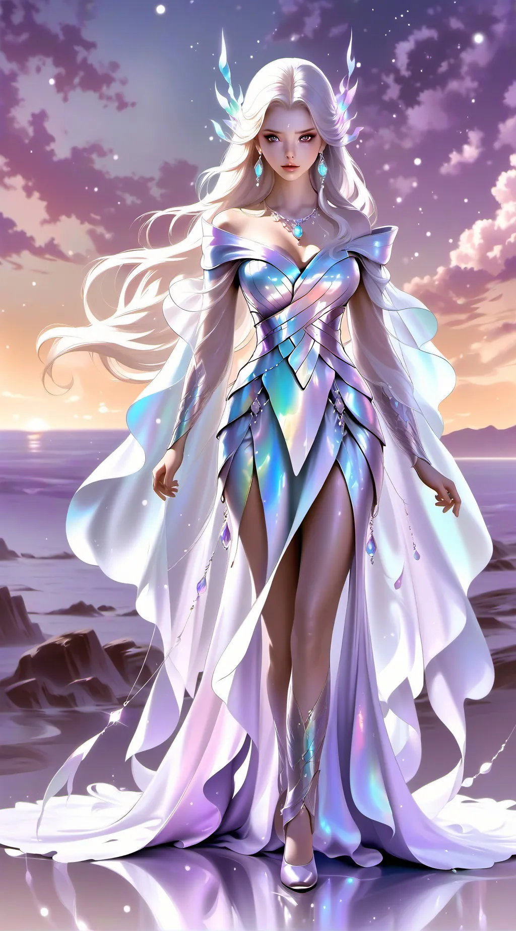 ai character: Violet  background