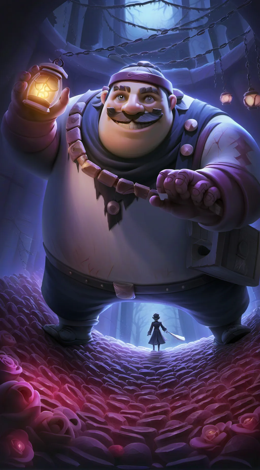 ai character: crt recycler background