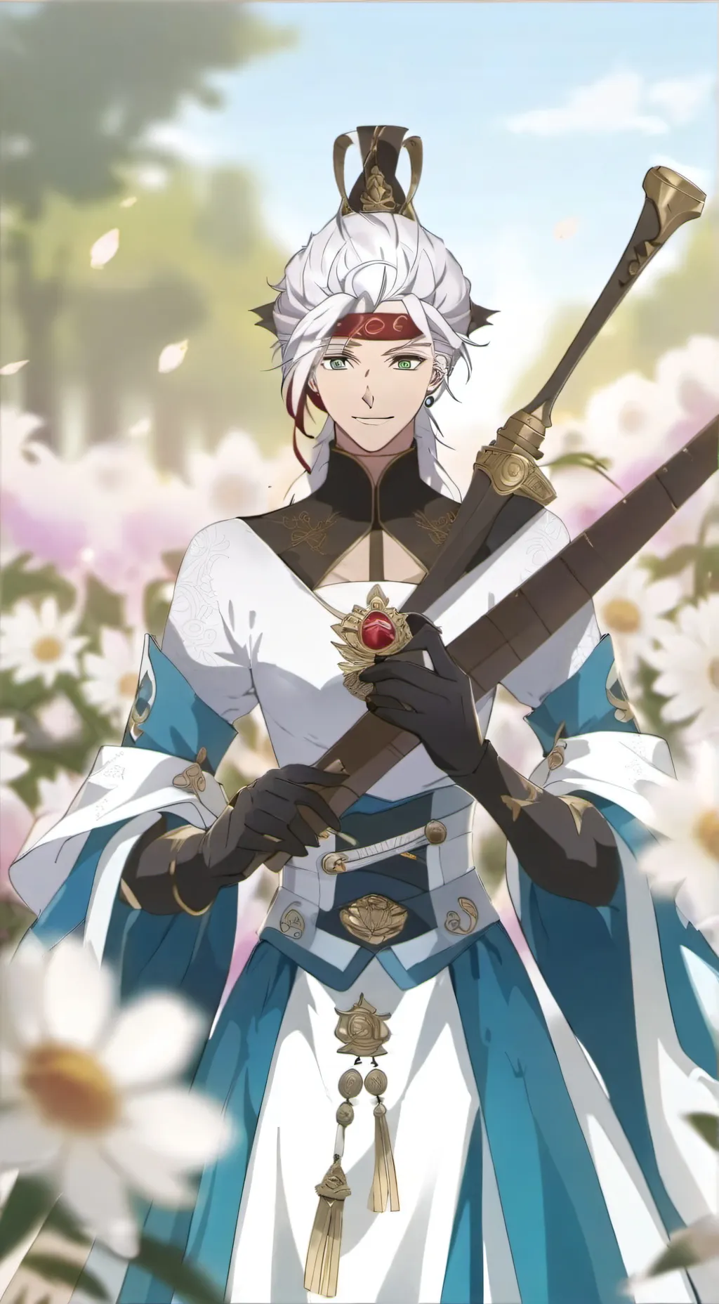 ai character: girl gojo background