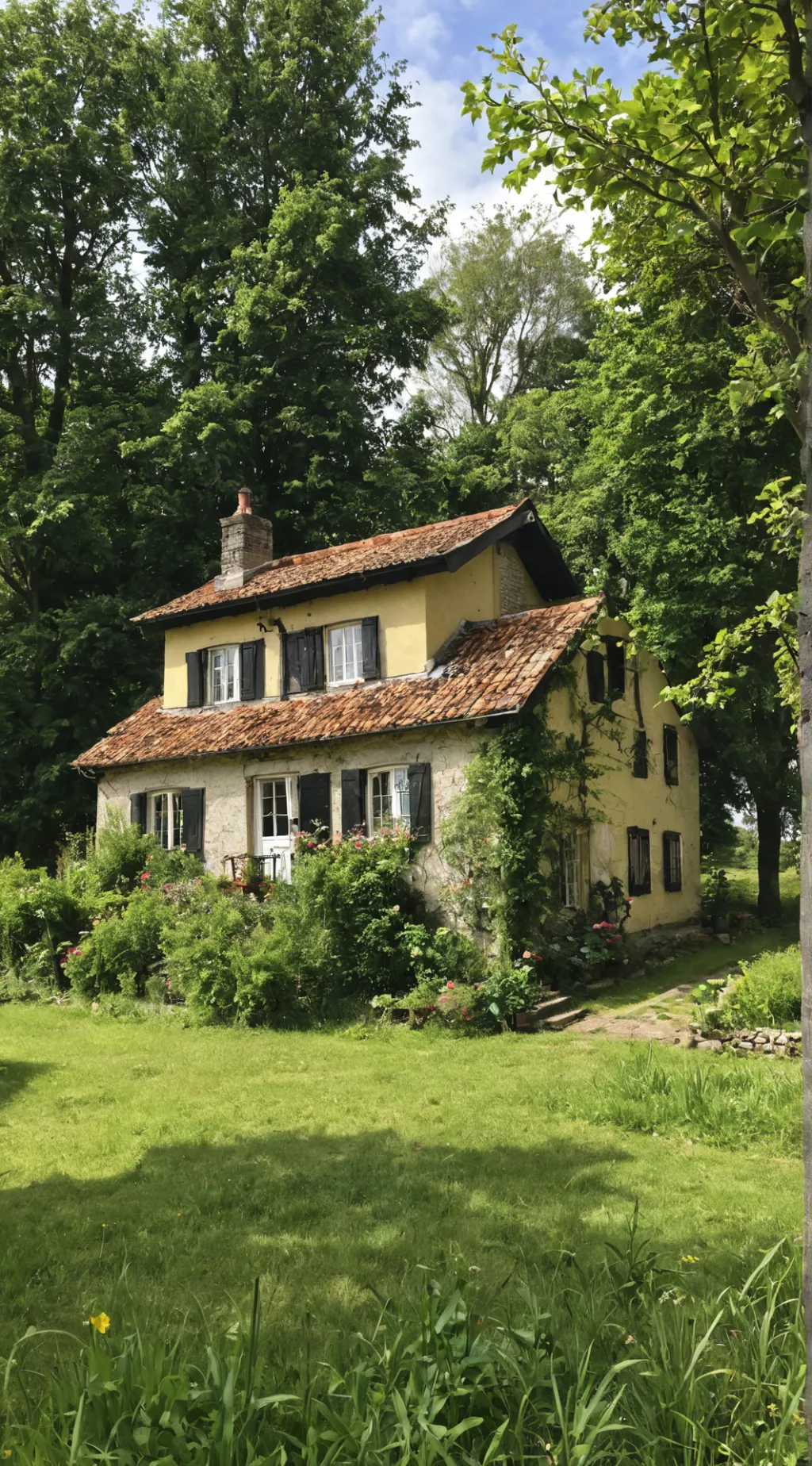 ai character: New house  background