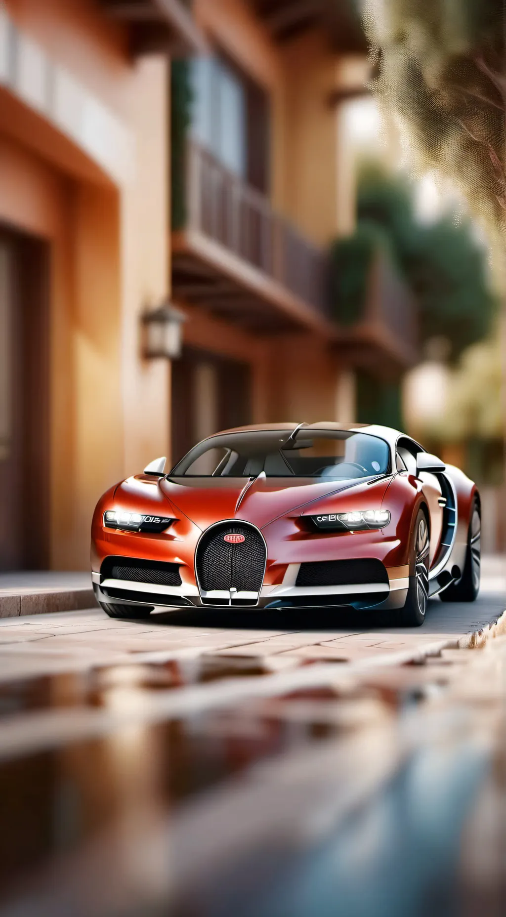 ai character: tu Bugatti  background