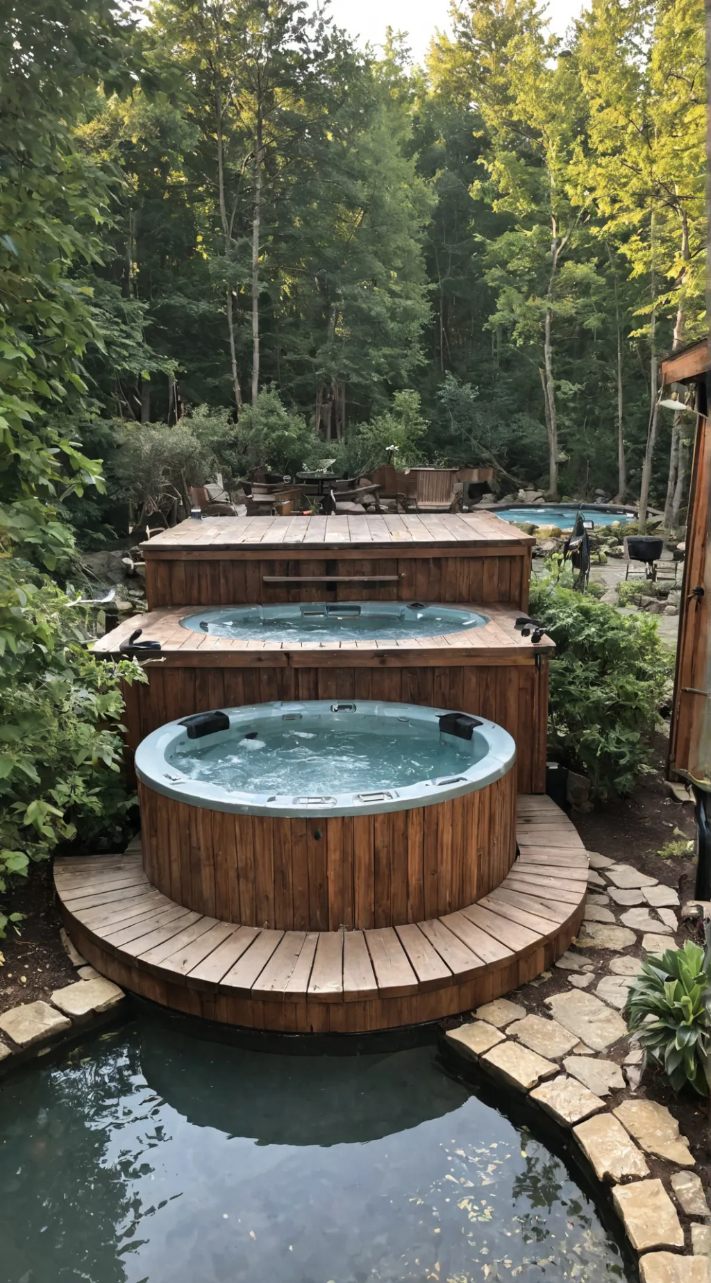 ai character: hot tub background