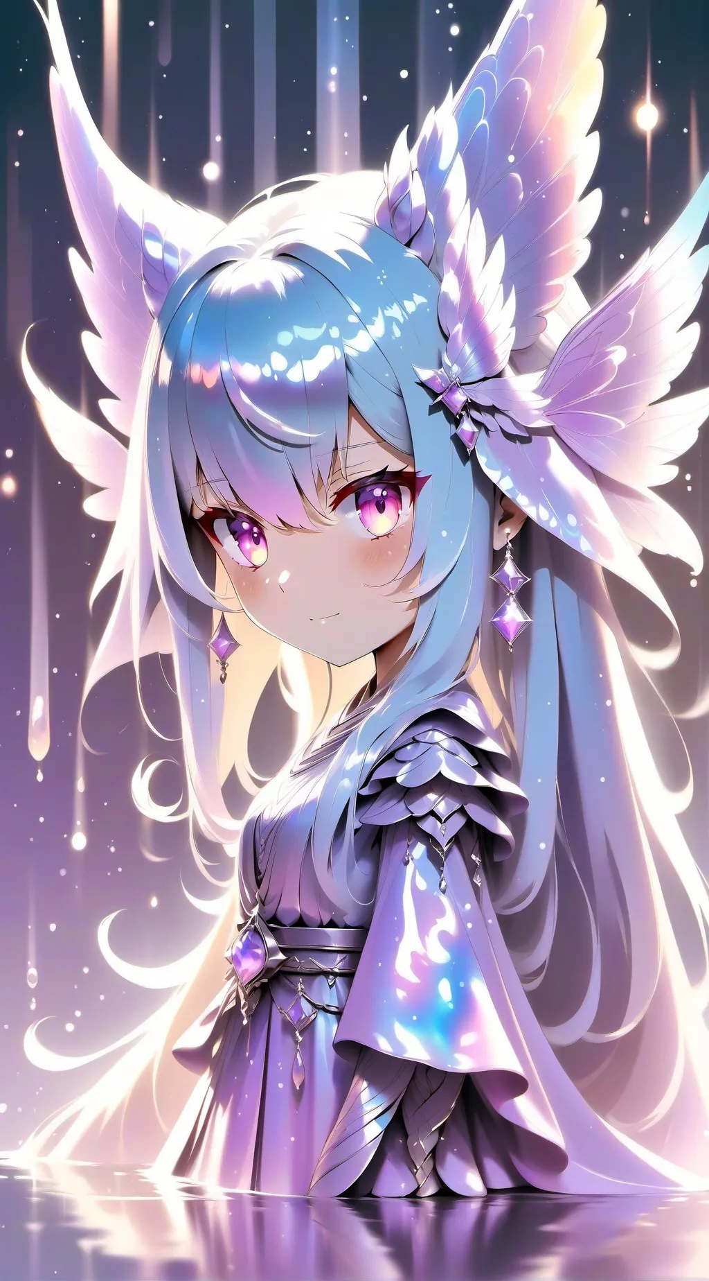 ai character: 🐱Diamond🩷💎 background