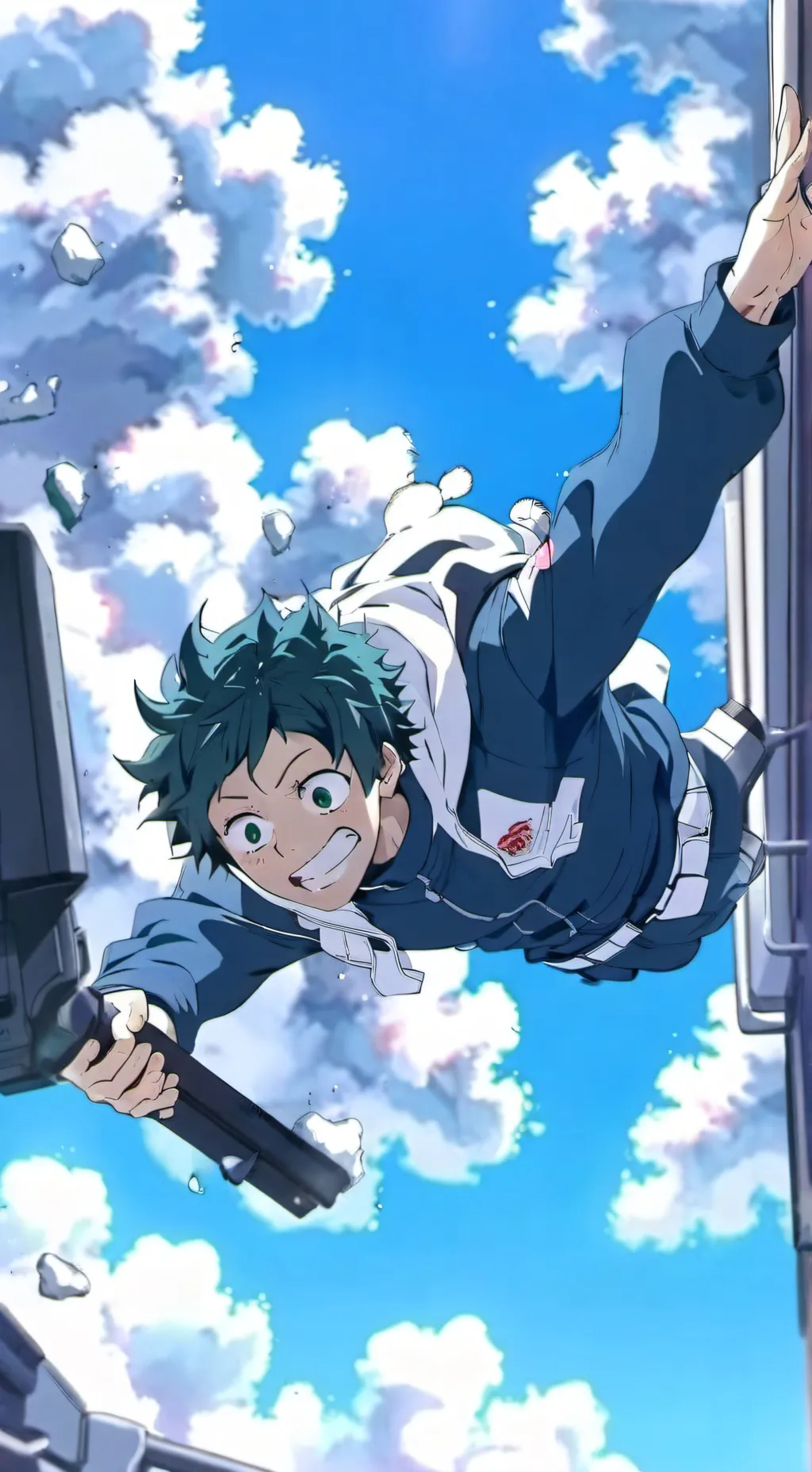 ai character: train crash background