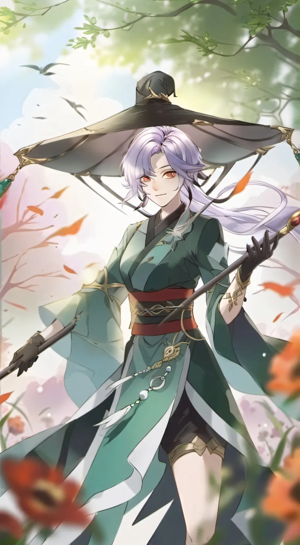 ai character: K pop demon hunter background