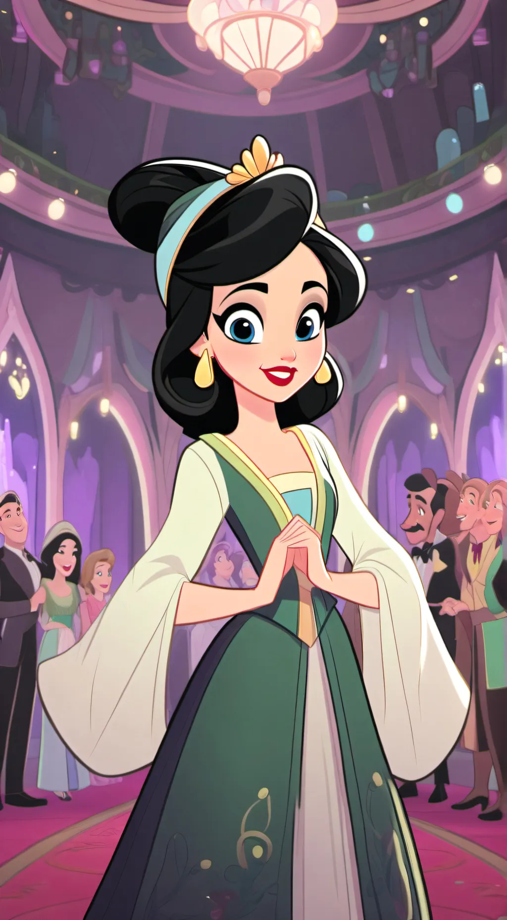 ai character: Ari on stage  background