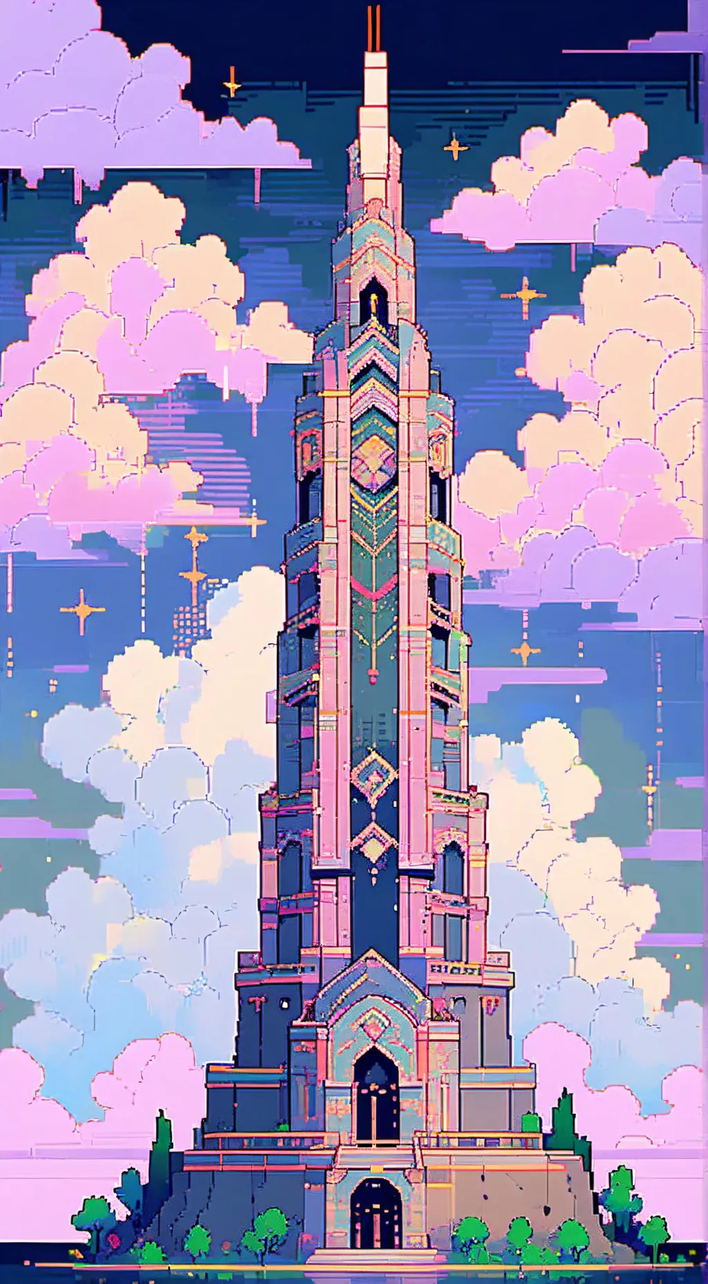 ai character: God Tower￼￼ background