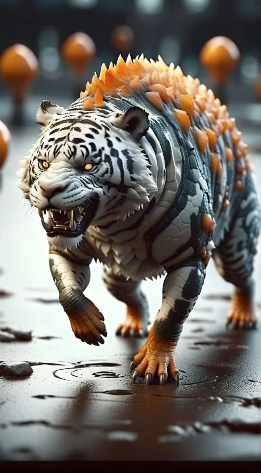 ai character: HYBRID TIGER  background