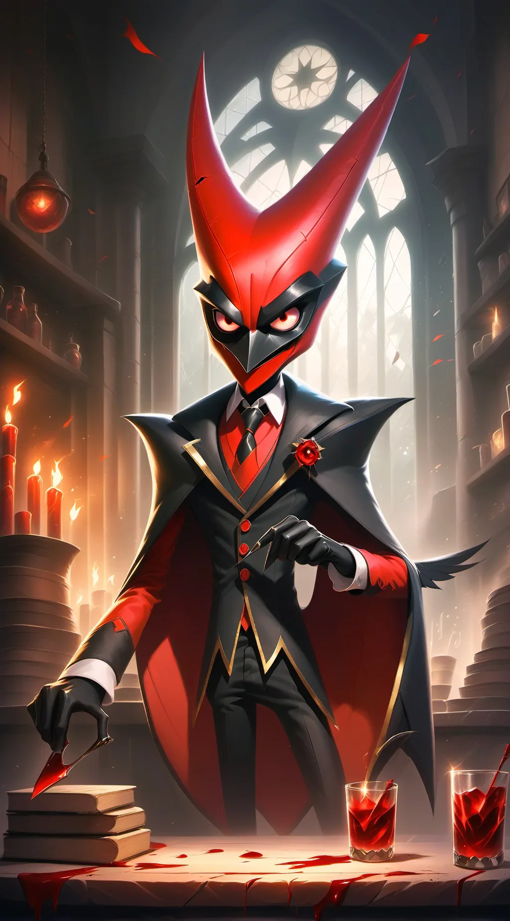 ai character: Hh x hb birthday background