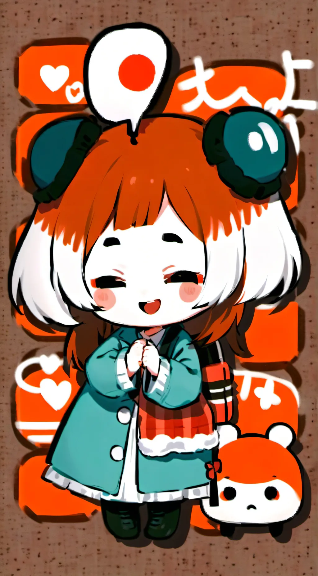 ai character: yandare fire ring  background