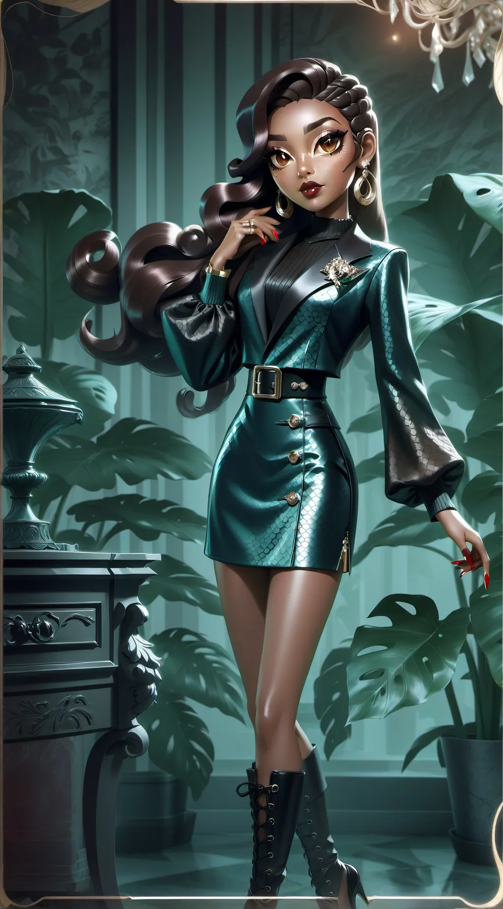 ai character: Baddie girl background