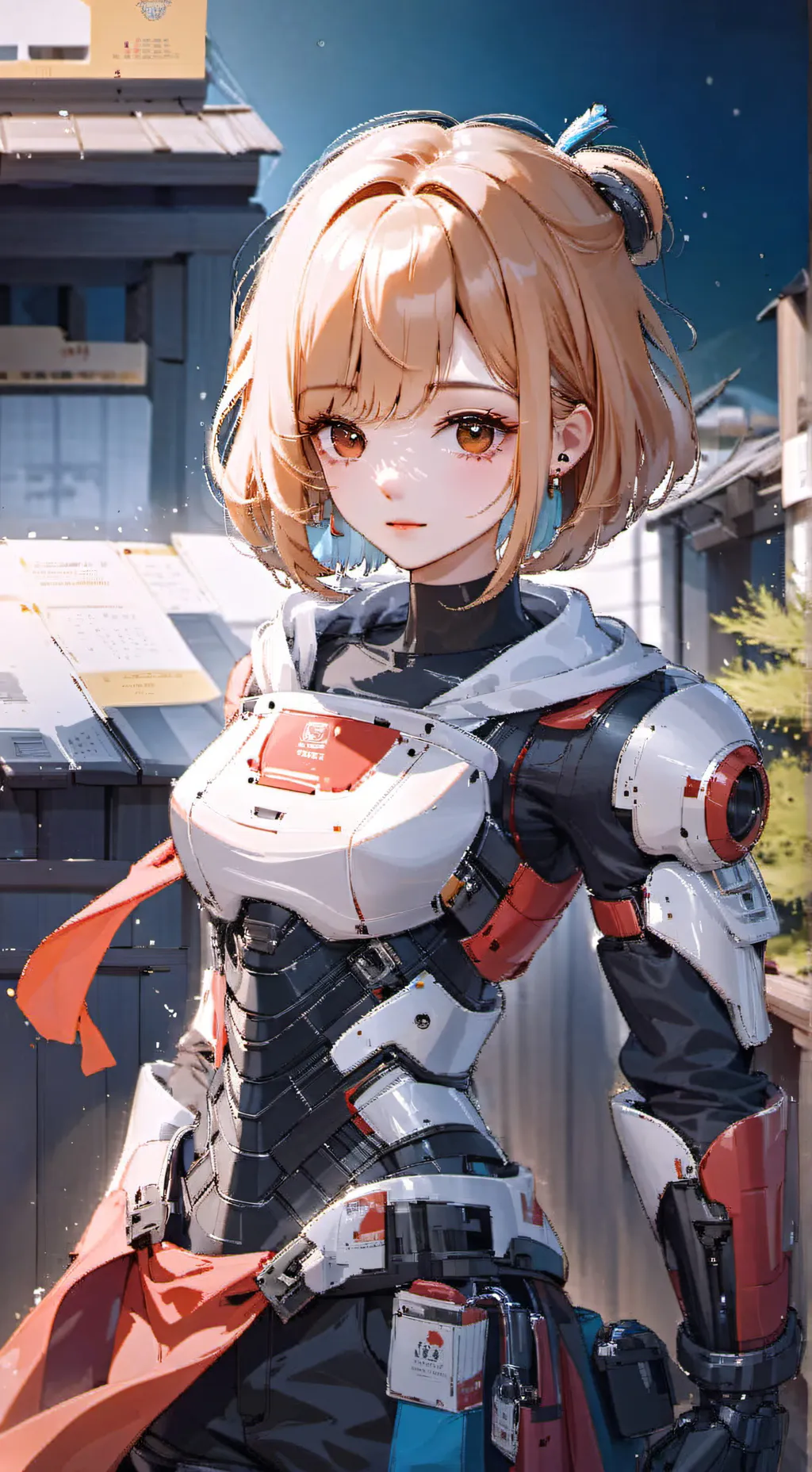 ai character: Synth background