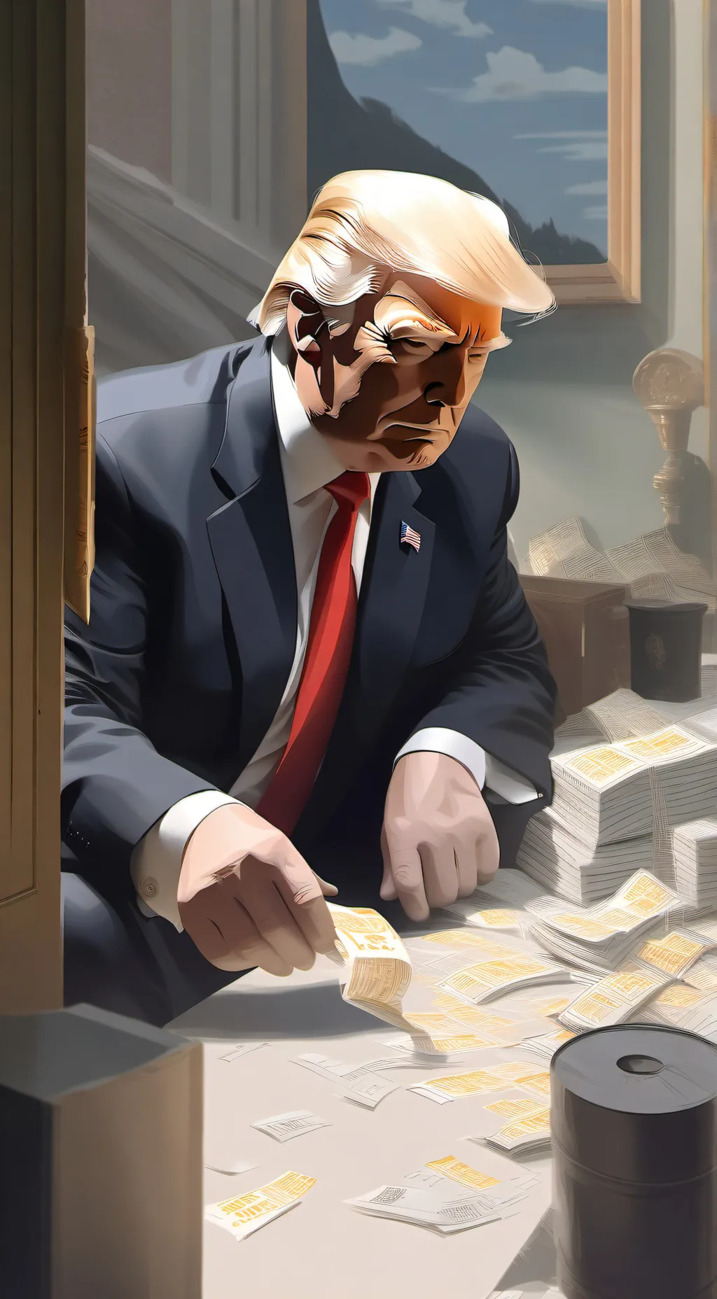 ai character: pee tape  background