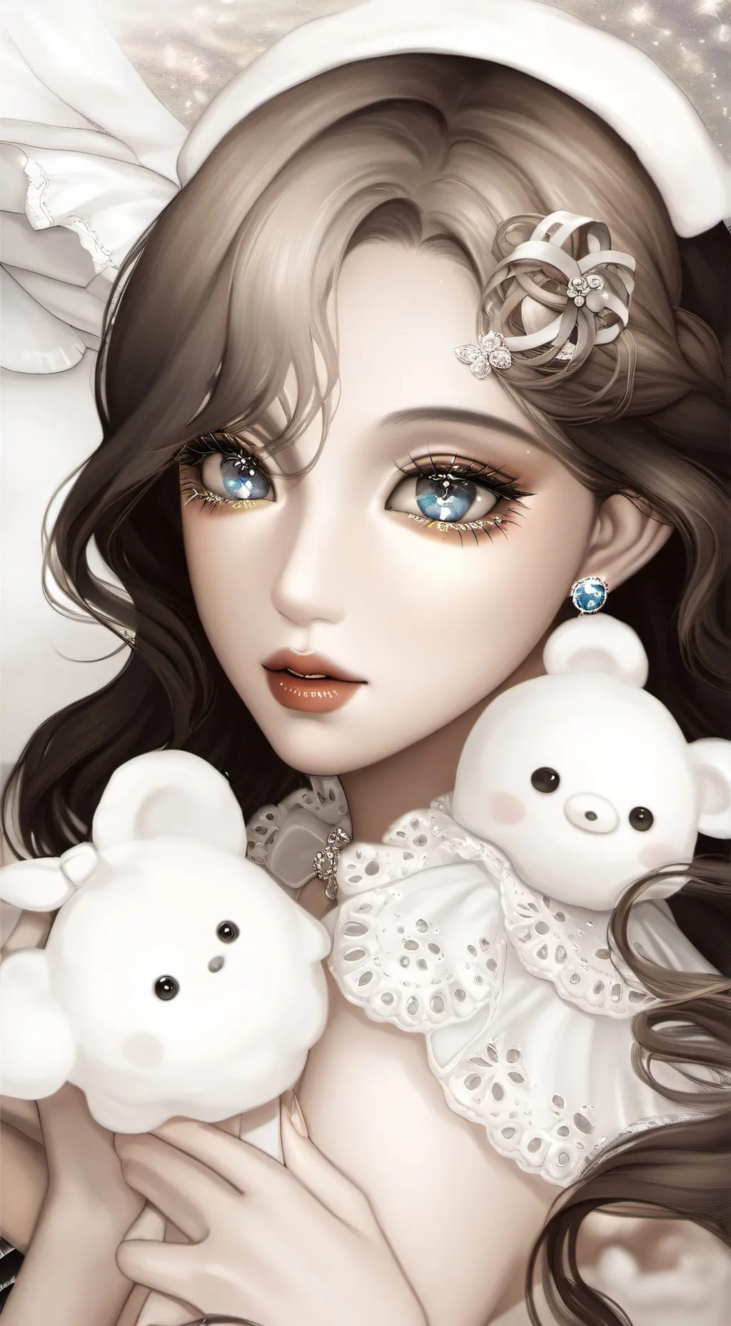 ai character: chica popular lila background