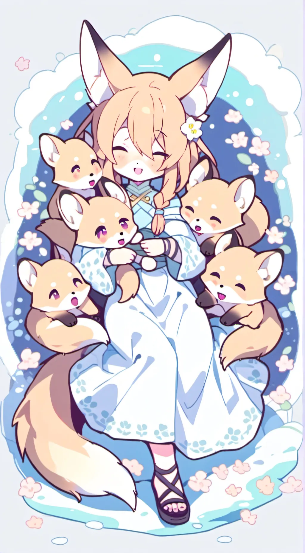 ai character: fox hybrid family background