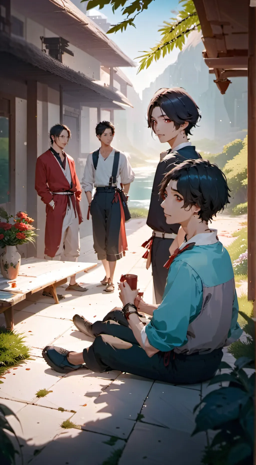 ai character: summer/your girls  background