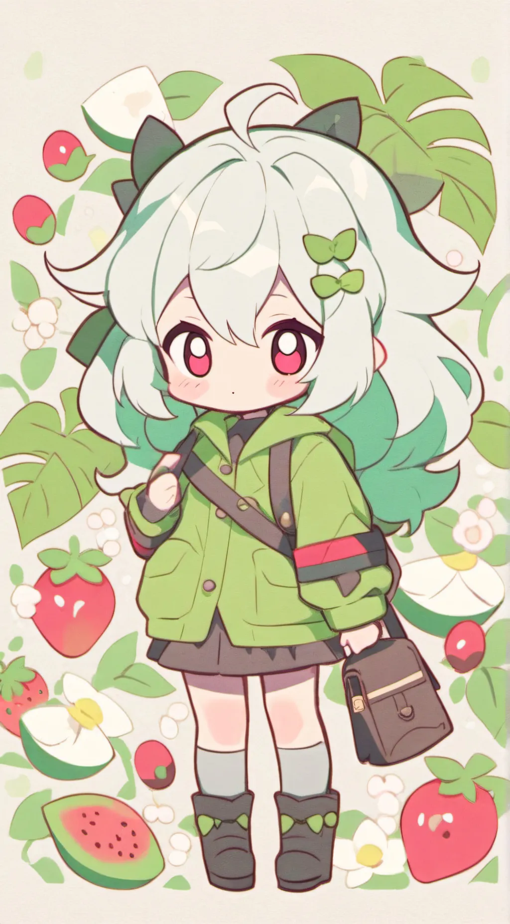 ai character: 1x1x1x1 feminine background