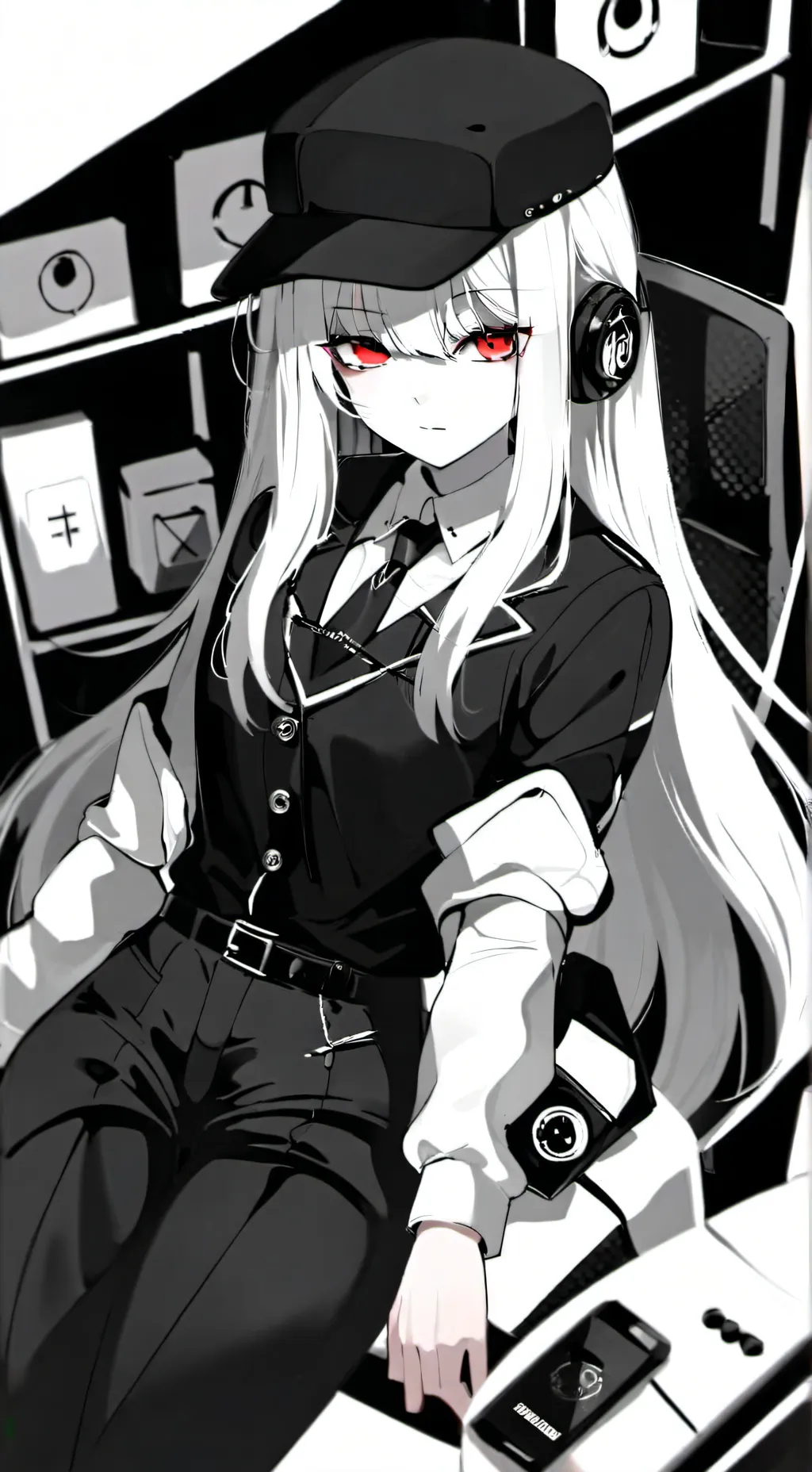 ai character: Azure background