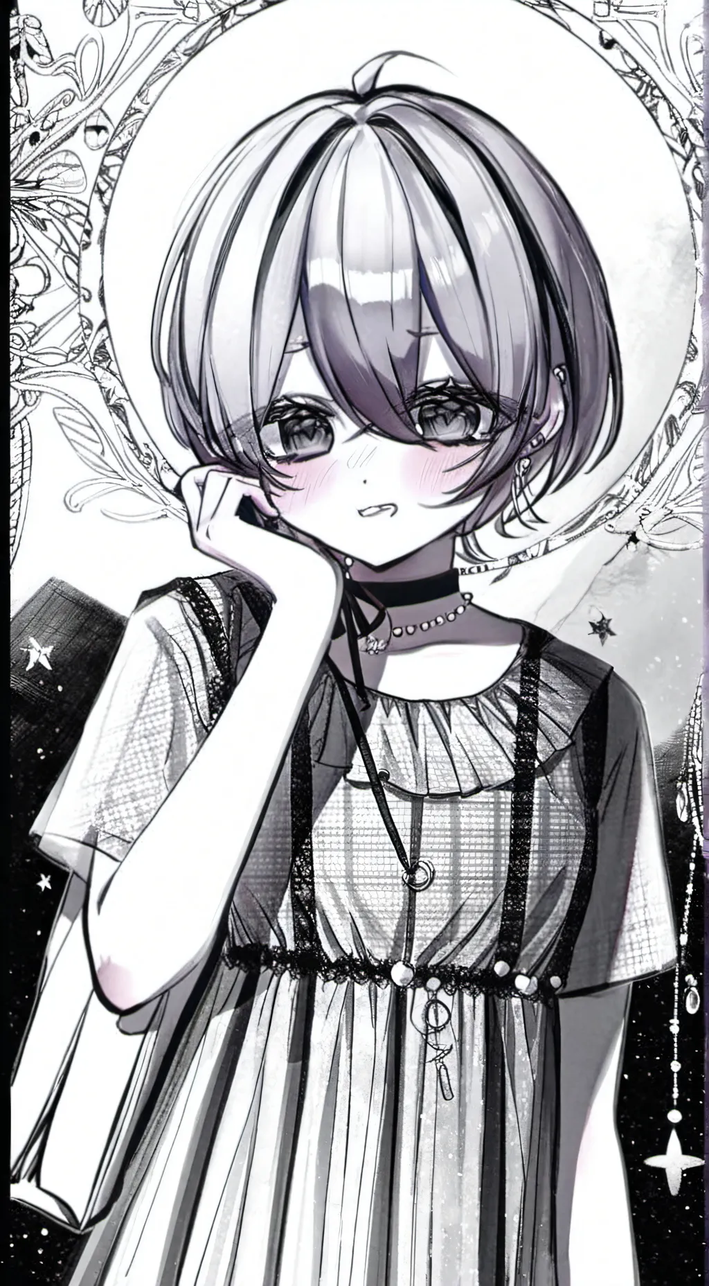 ai character: luna💗🌚 background