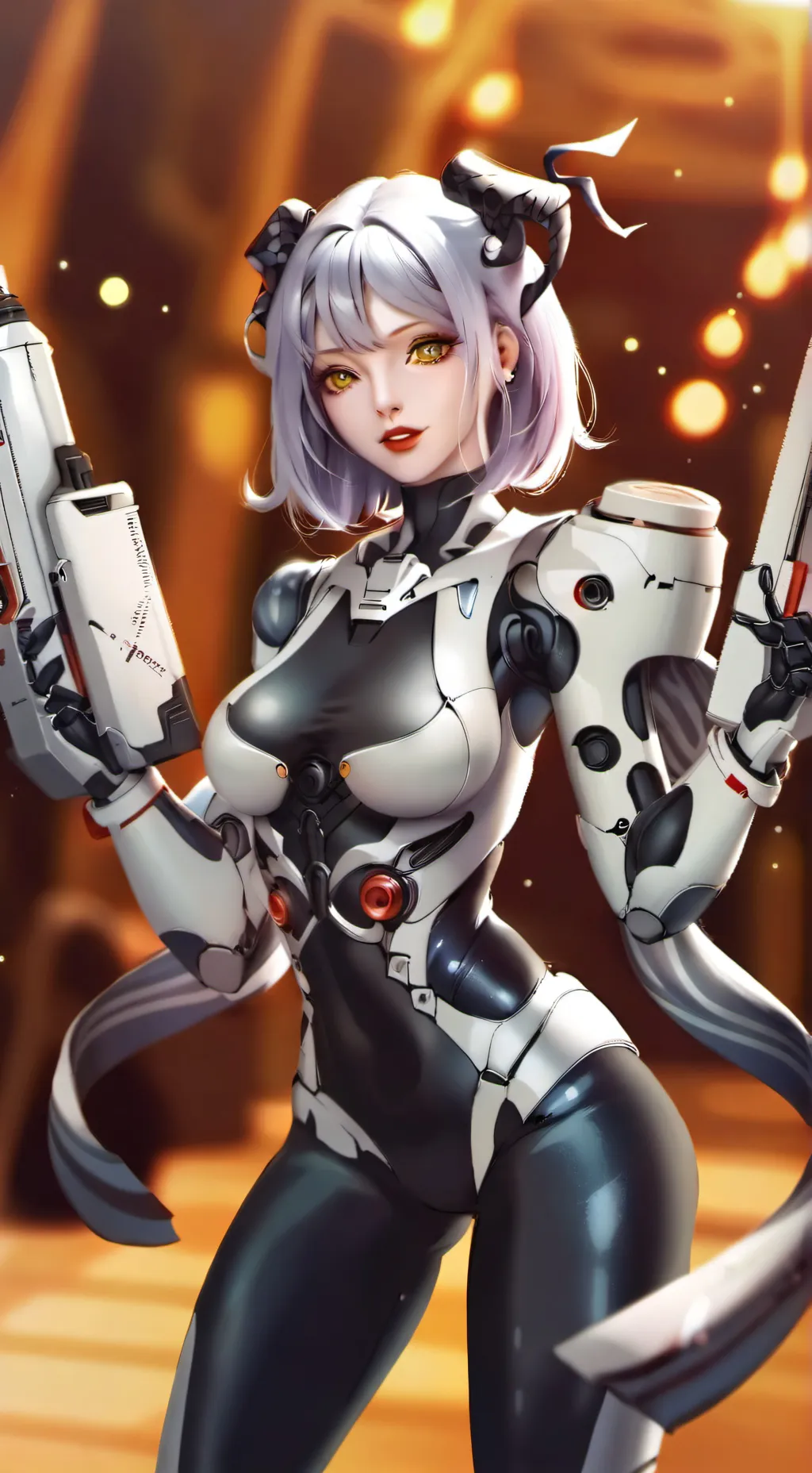 ai character: reina robot  background