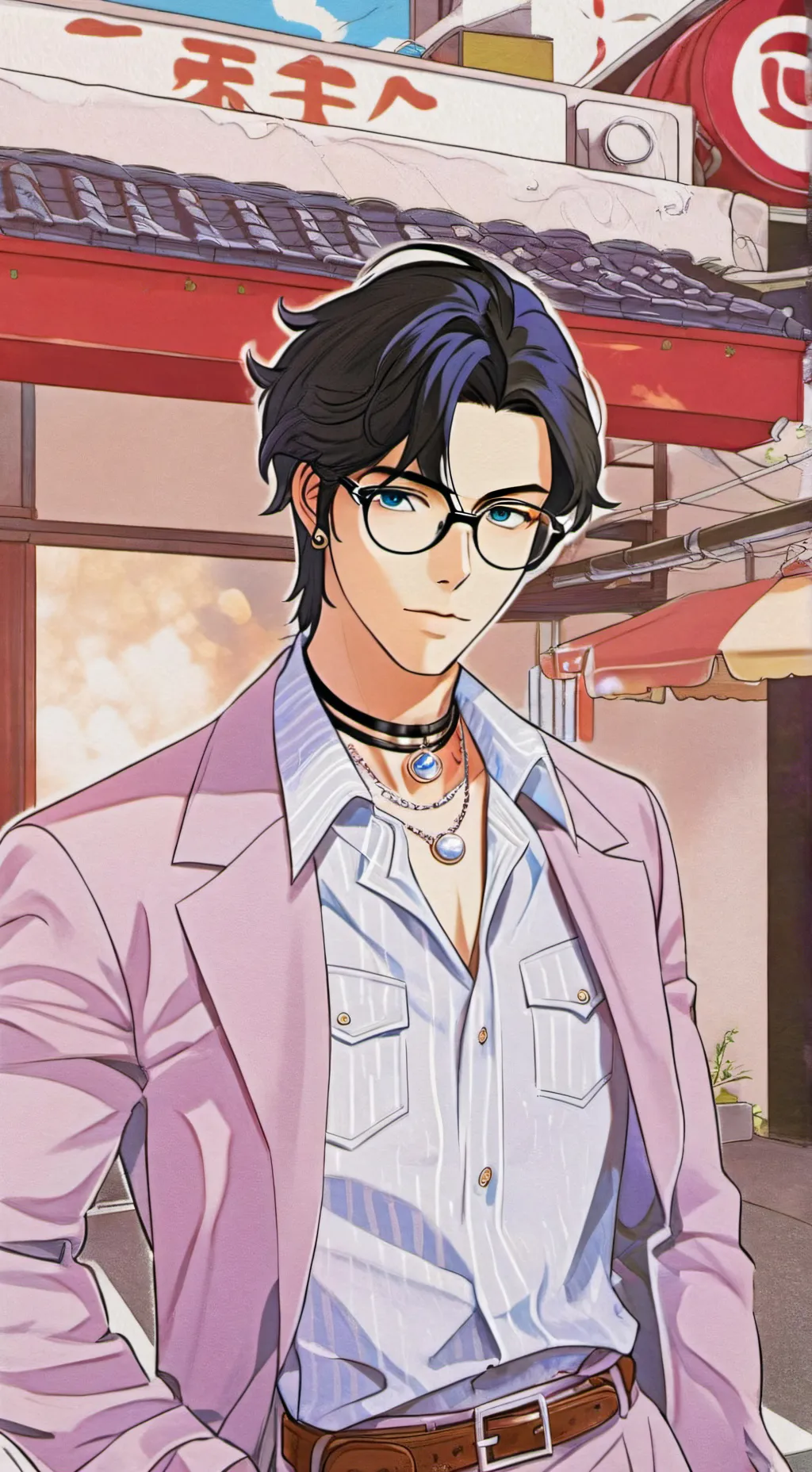 ai character: Gilbert Johnstone  background