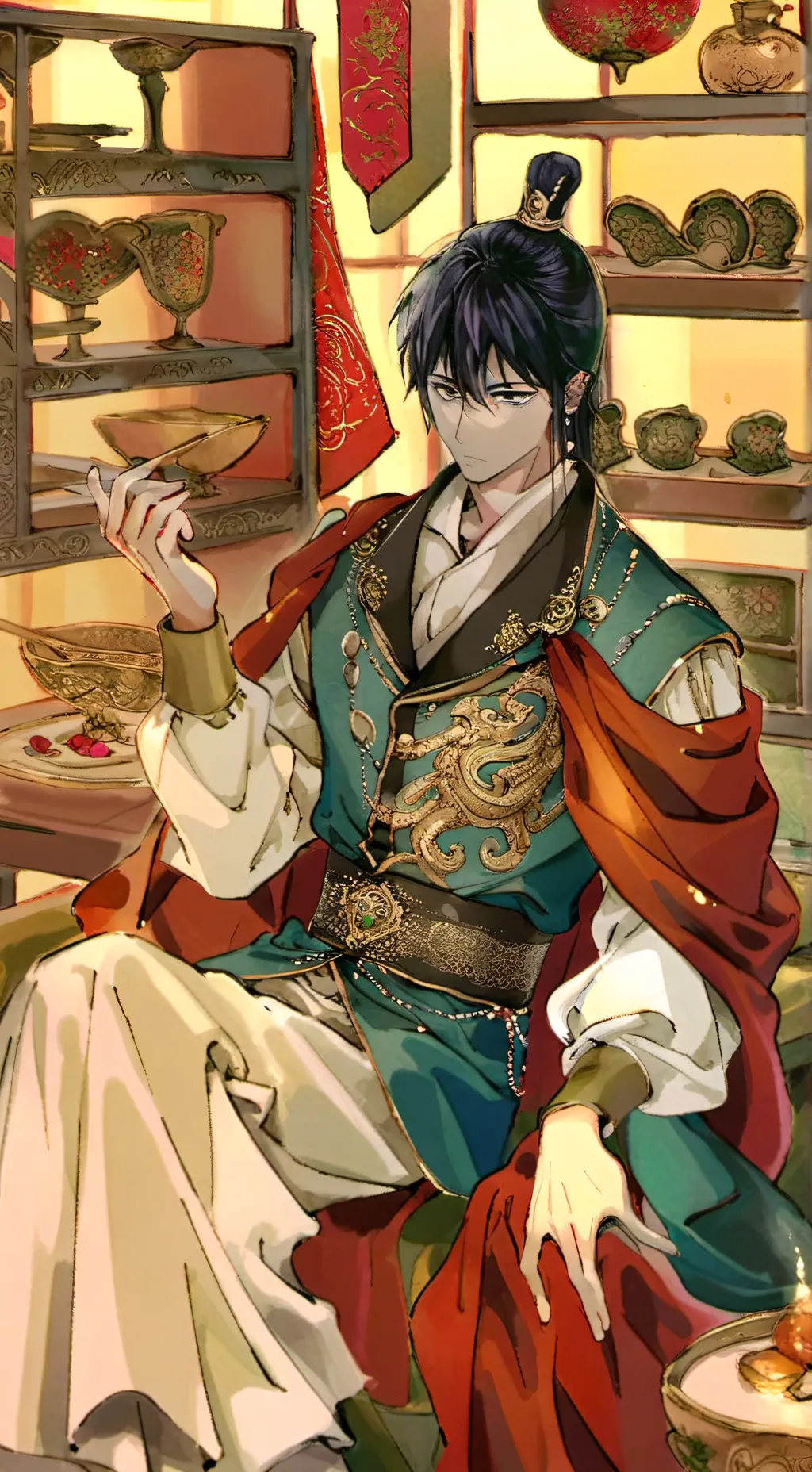 ai character: Velvet Hex background