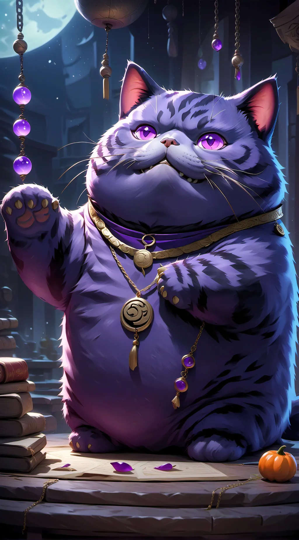 ai character: fat catnap background