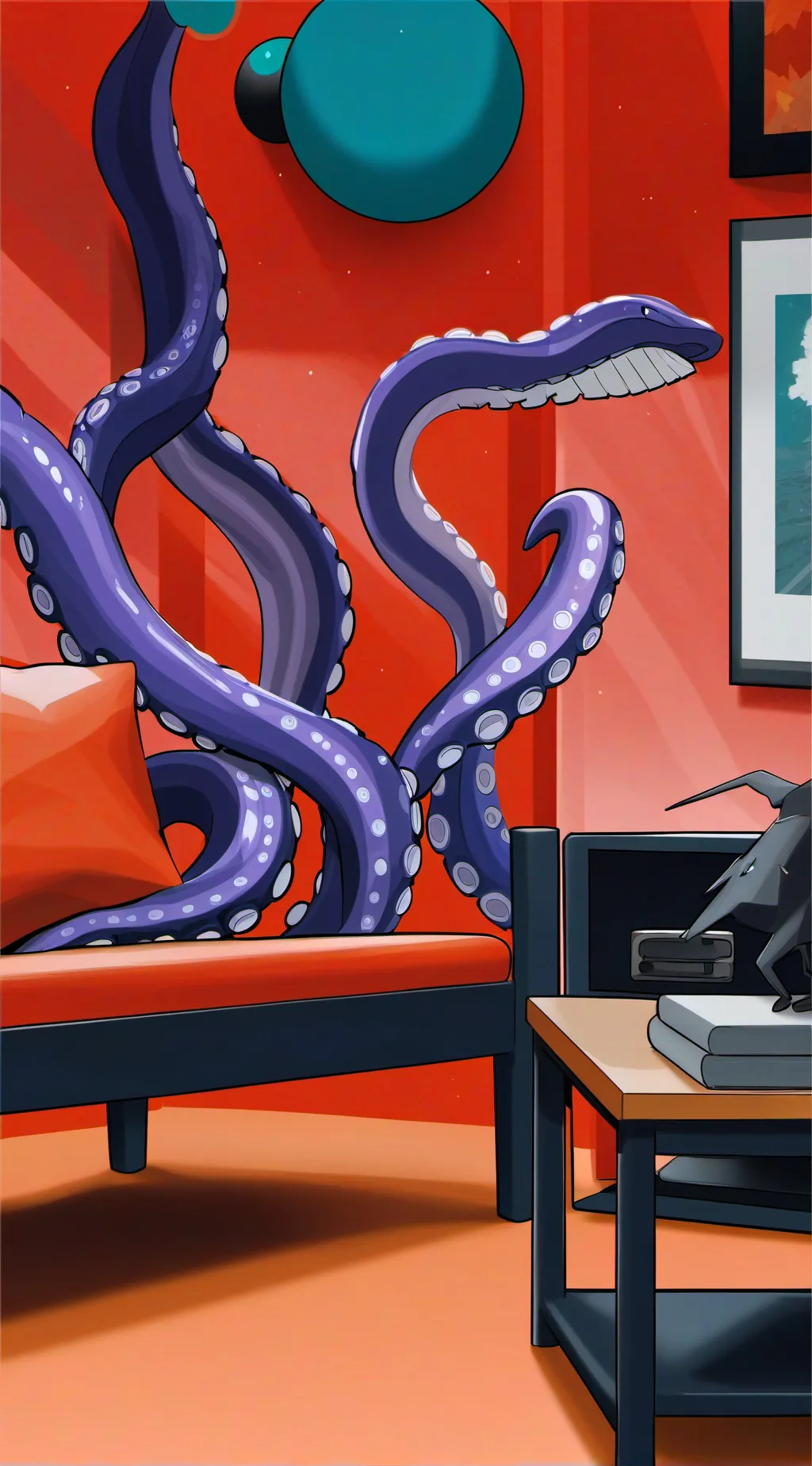 ai character: Purple tentacle  background