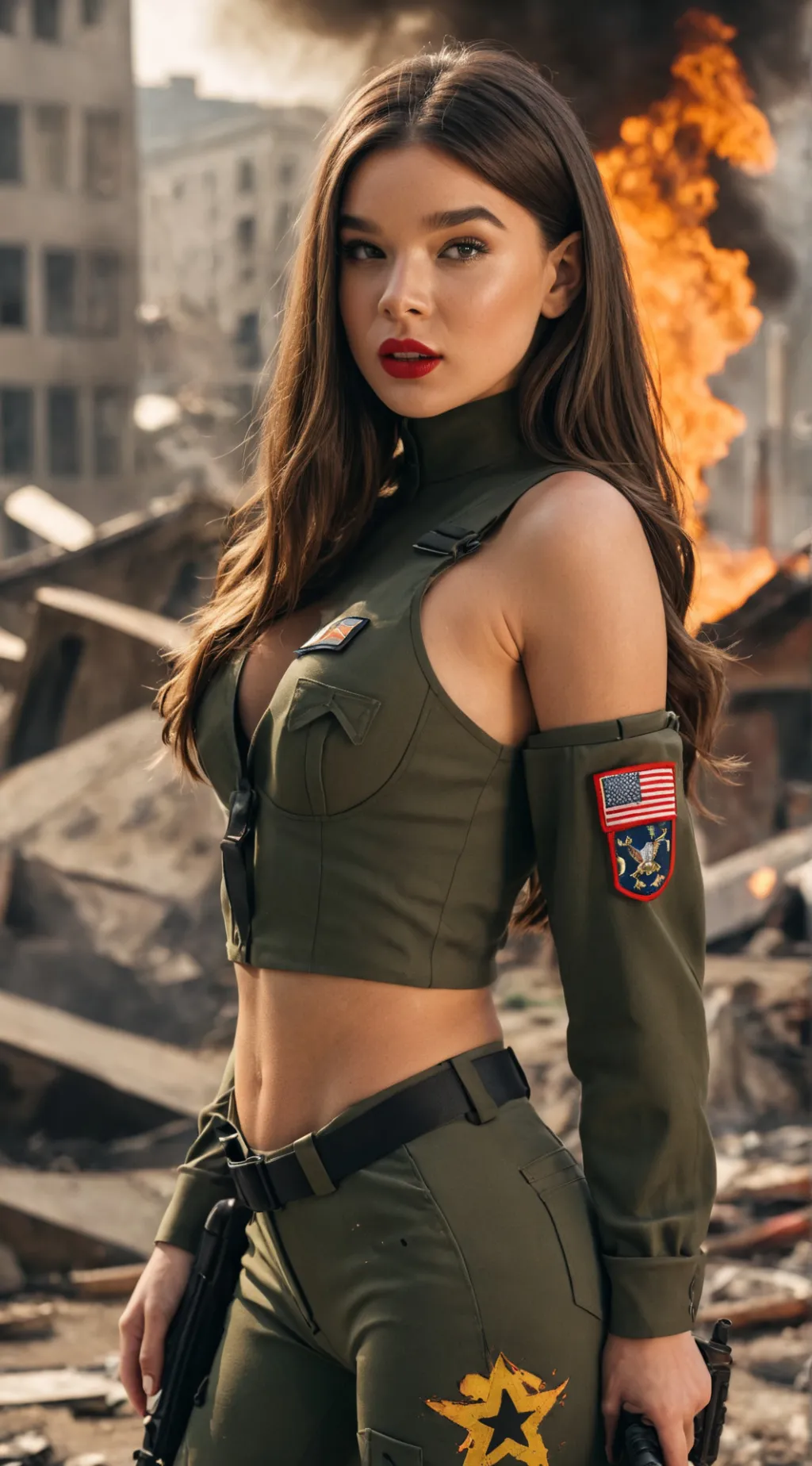 ai character: Giantess Soldier background