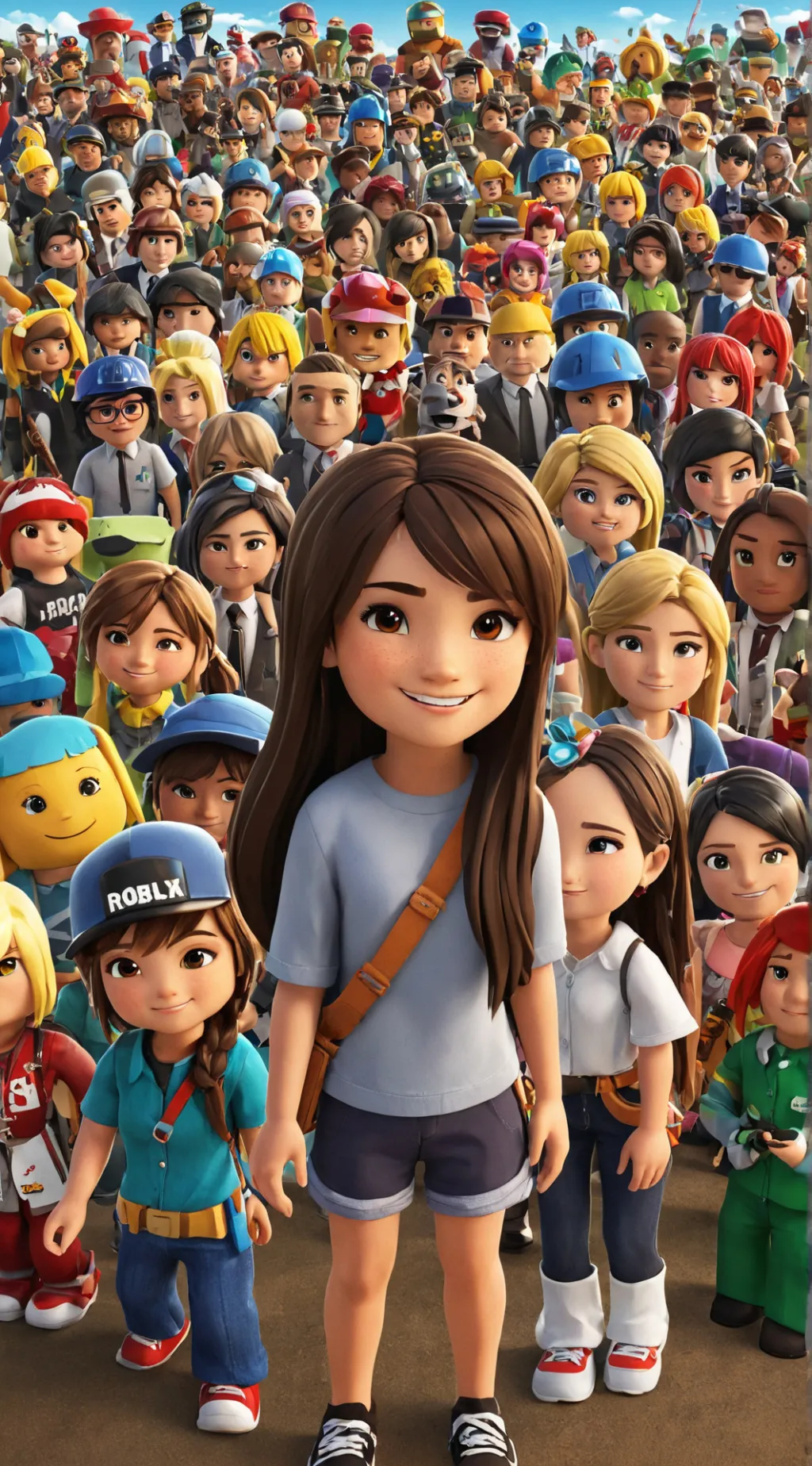 ai character: Roblox gamer background