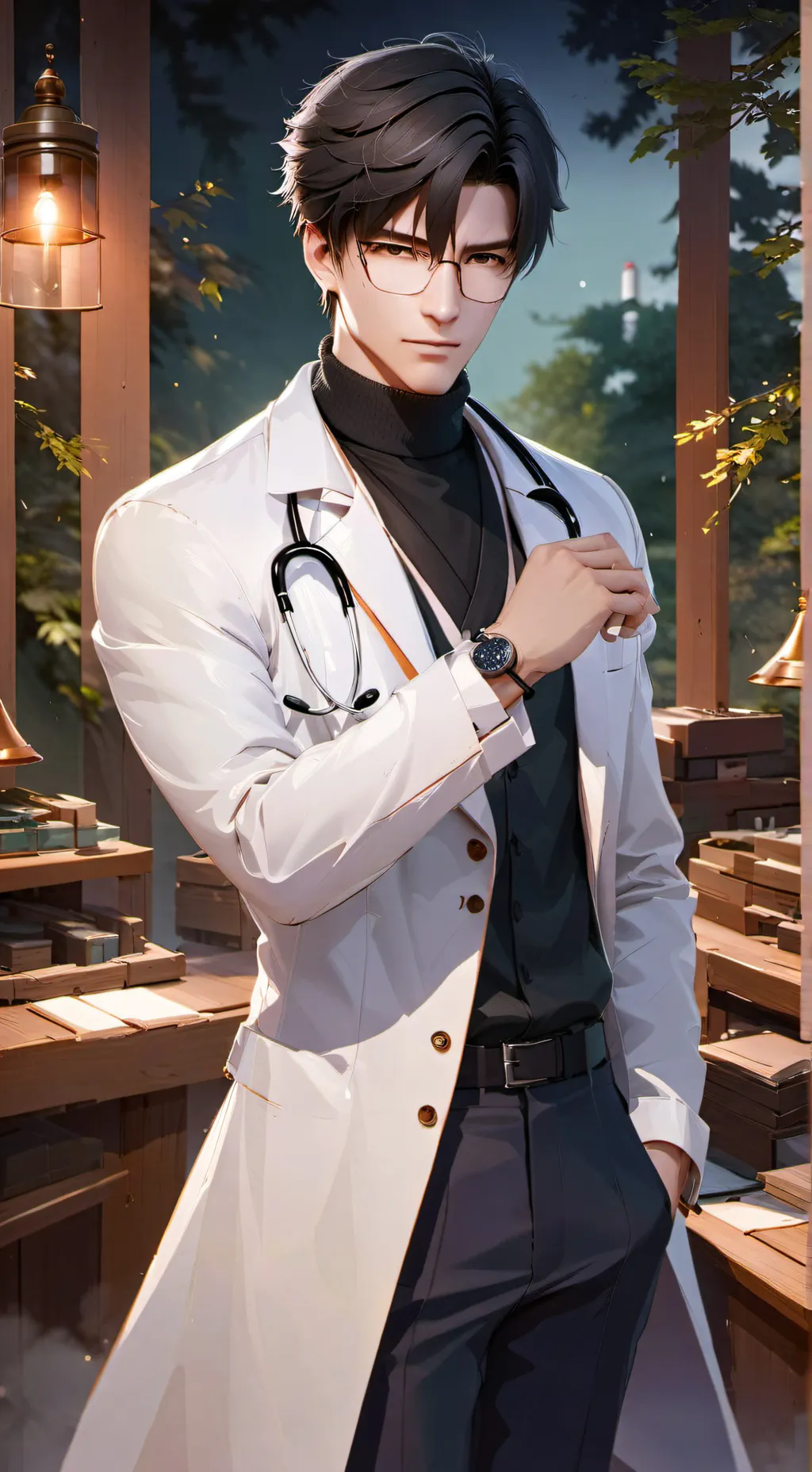 ai character: Zayne  background