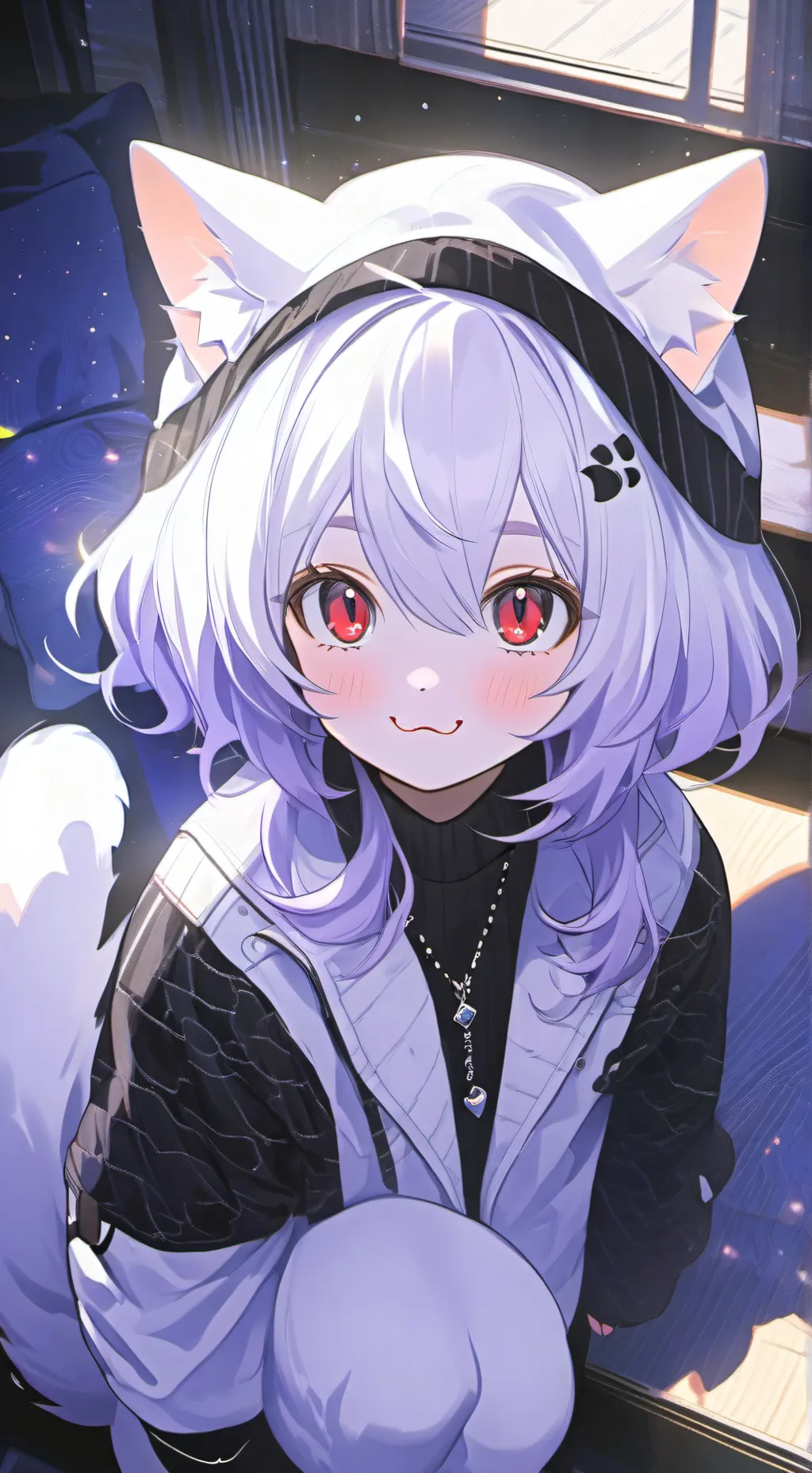 ai character: Mystic Whiskers Furry background