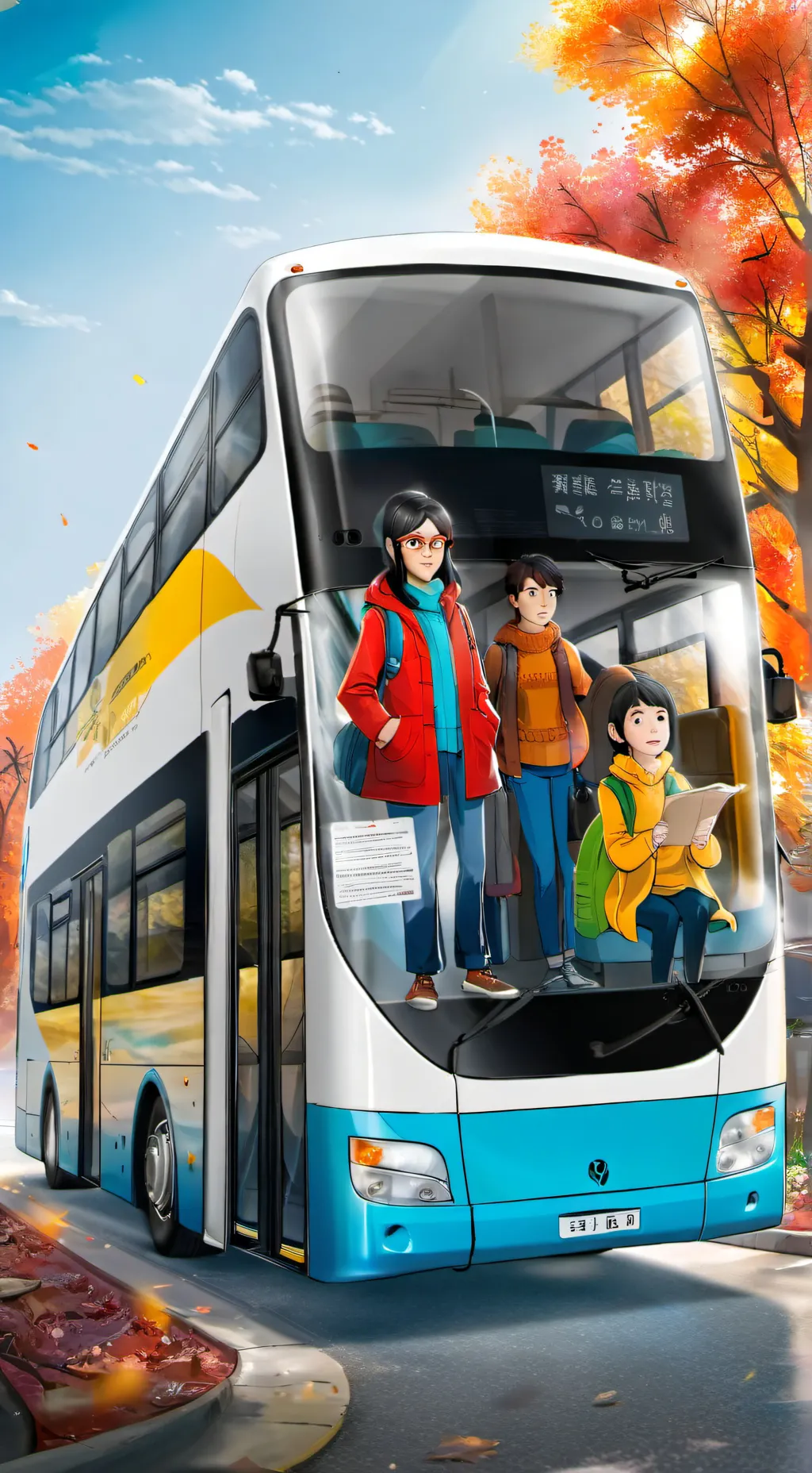 ai character: Bus background