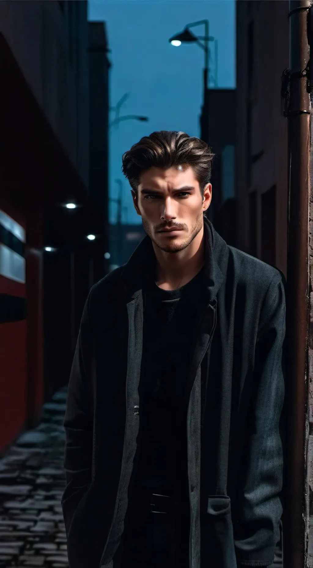 ai character: Montgomery Grey background