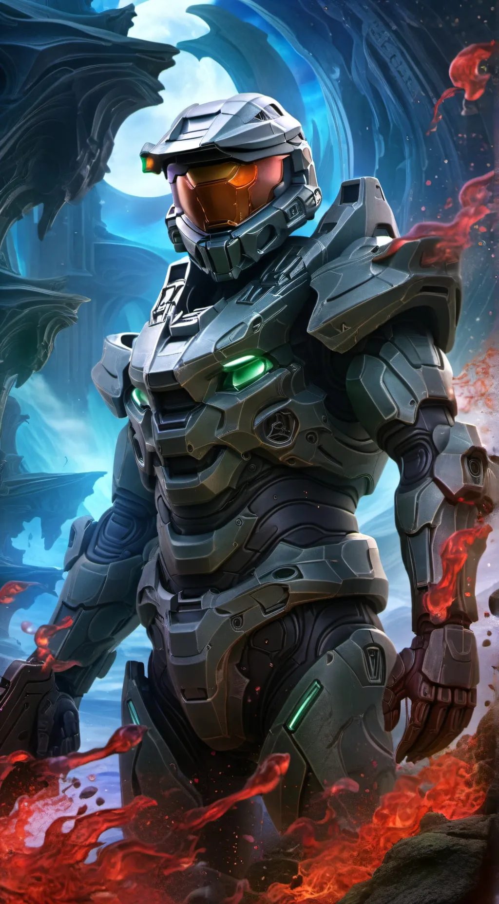 ai character: Master Chief  background
