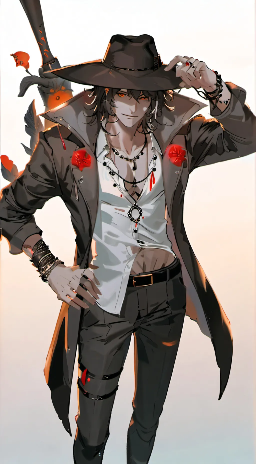 ai character: two Time & Azure background