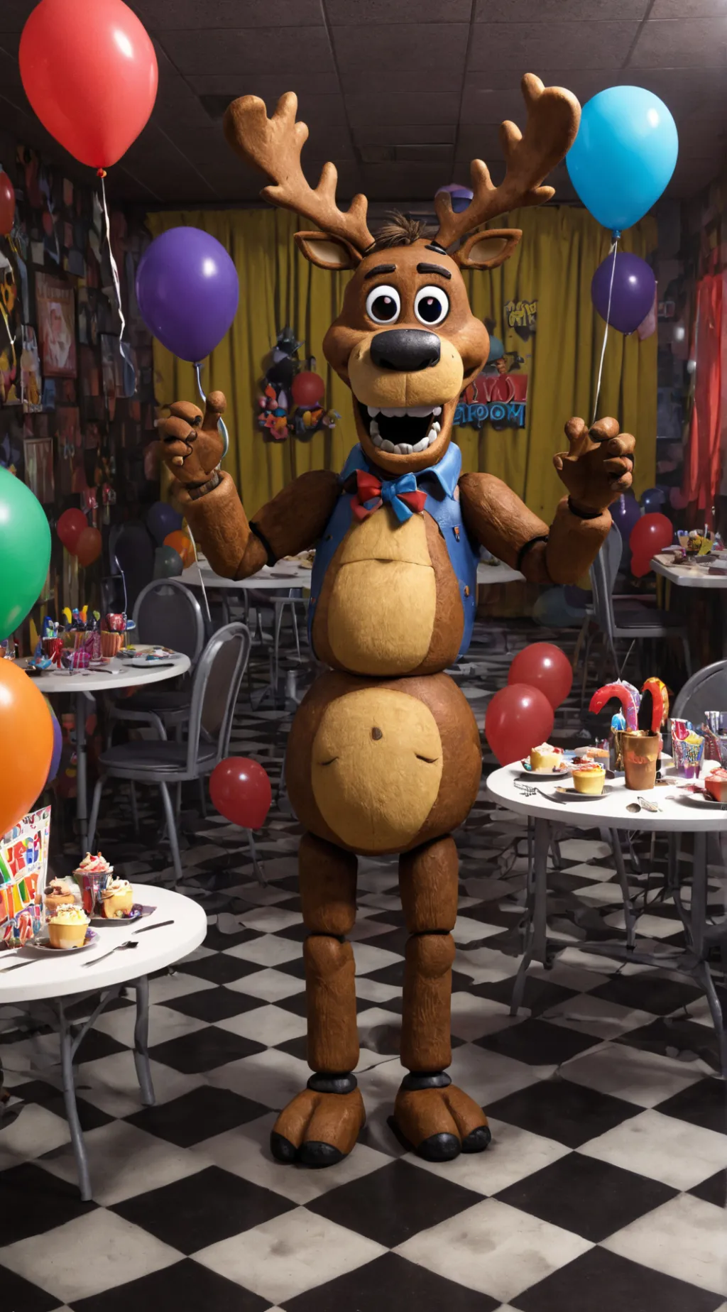 ai character: Rudy the Reindeer background